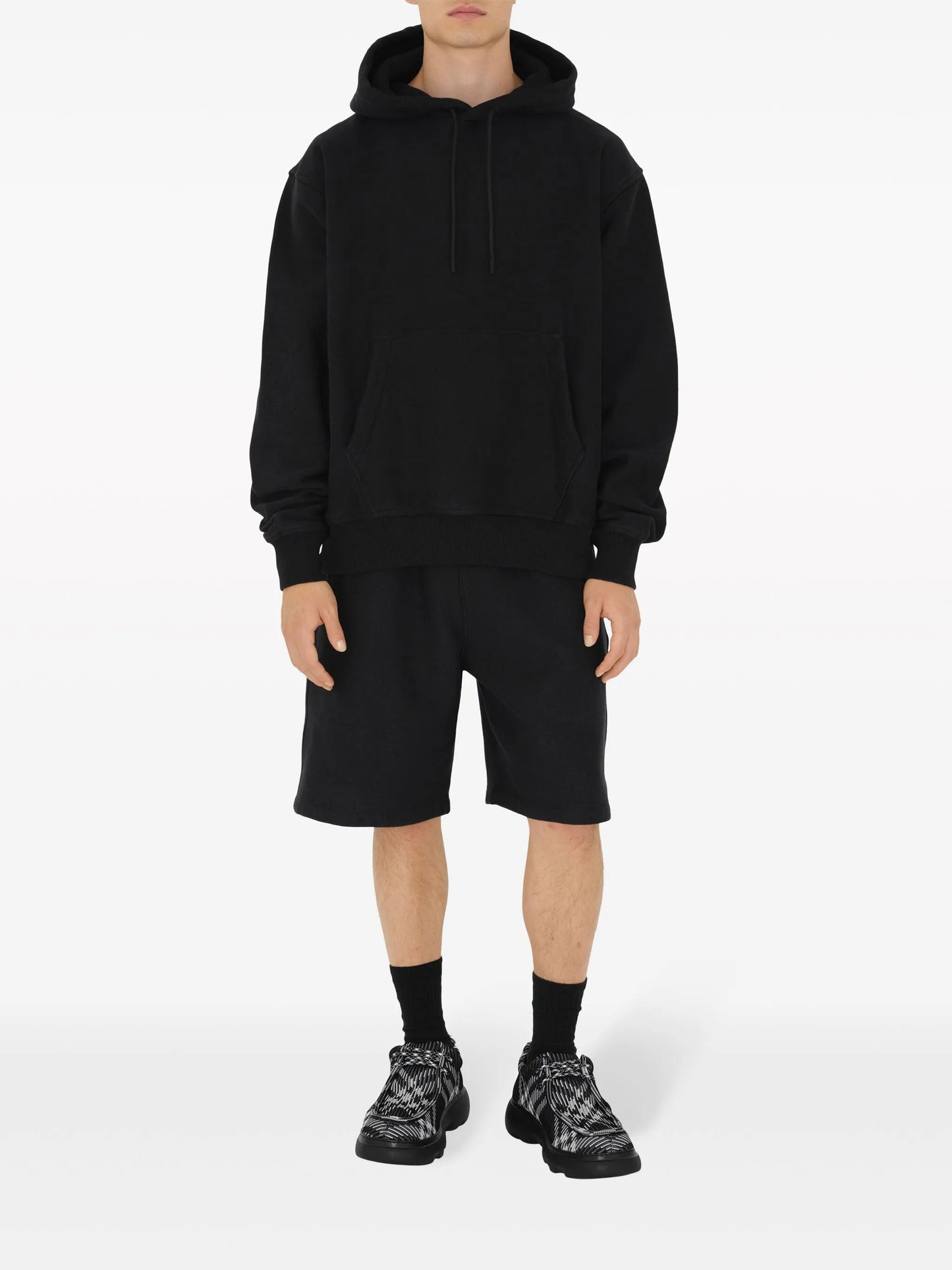 EKD-appliqué cotton hoodie