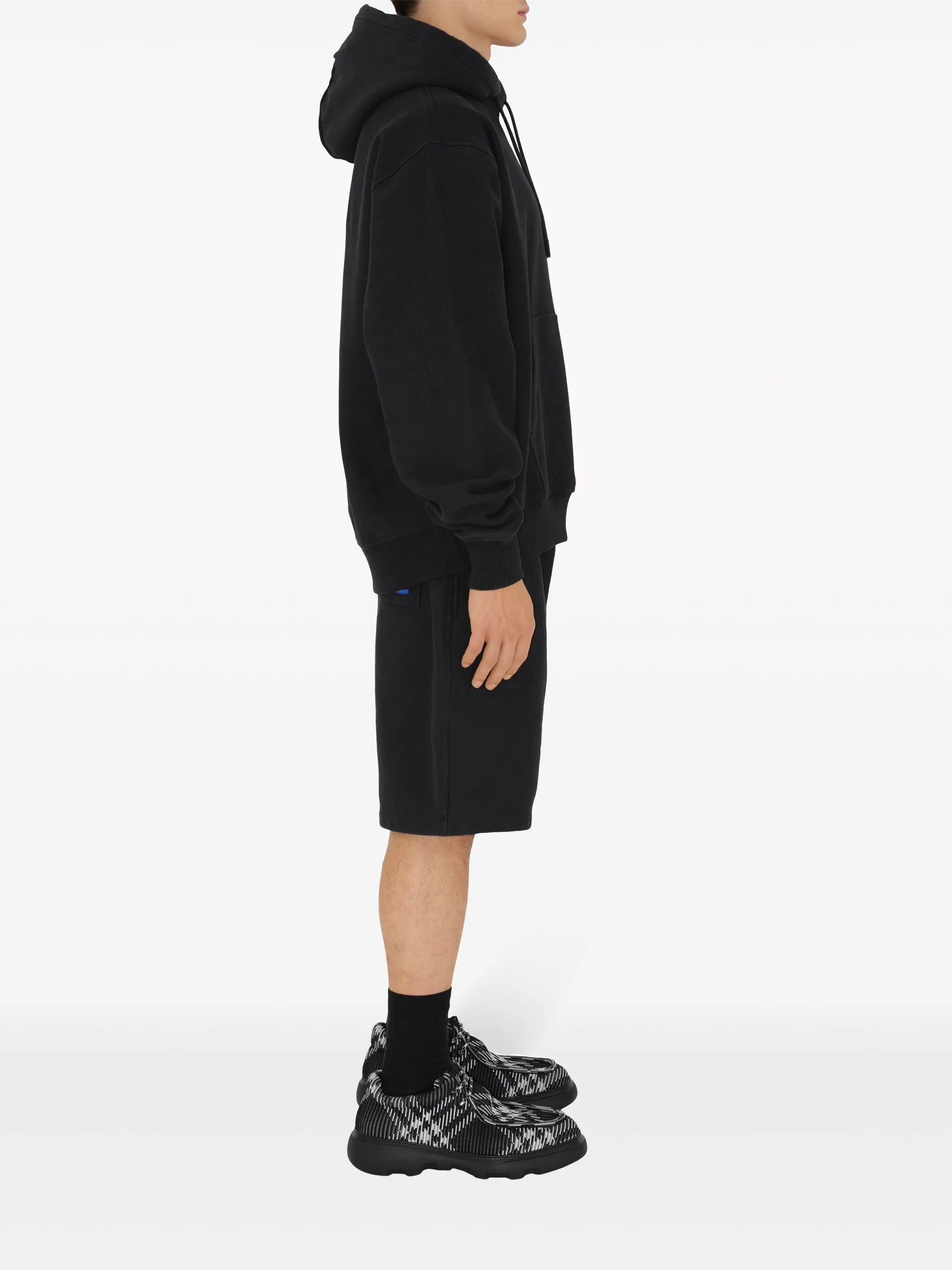 EKD-appliqué cotton hoodie