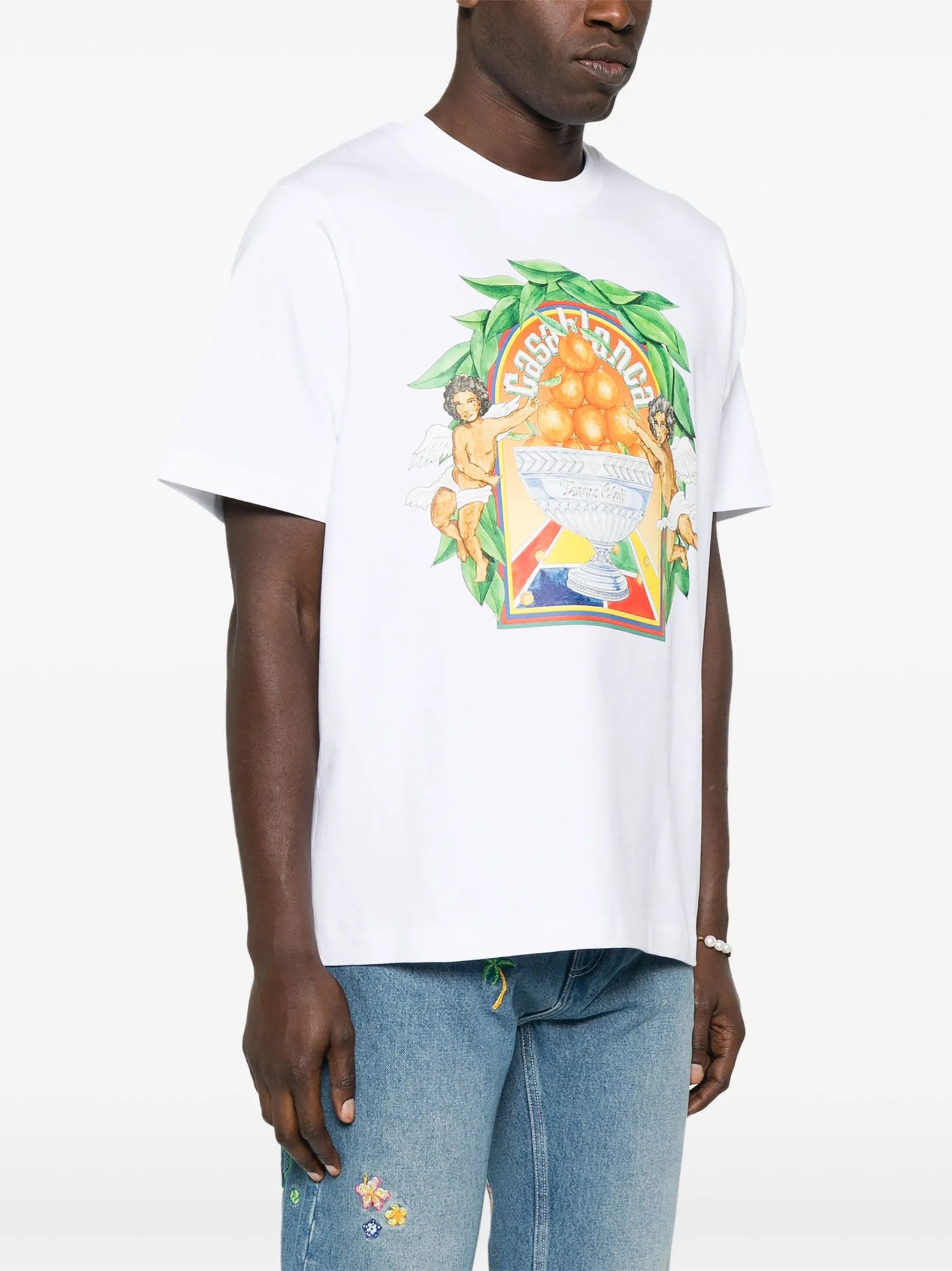 logo-print organic cotton T-shirt