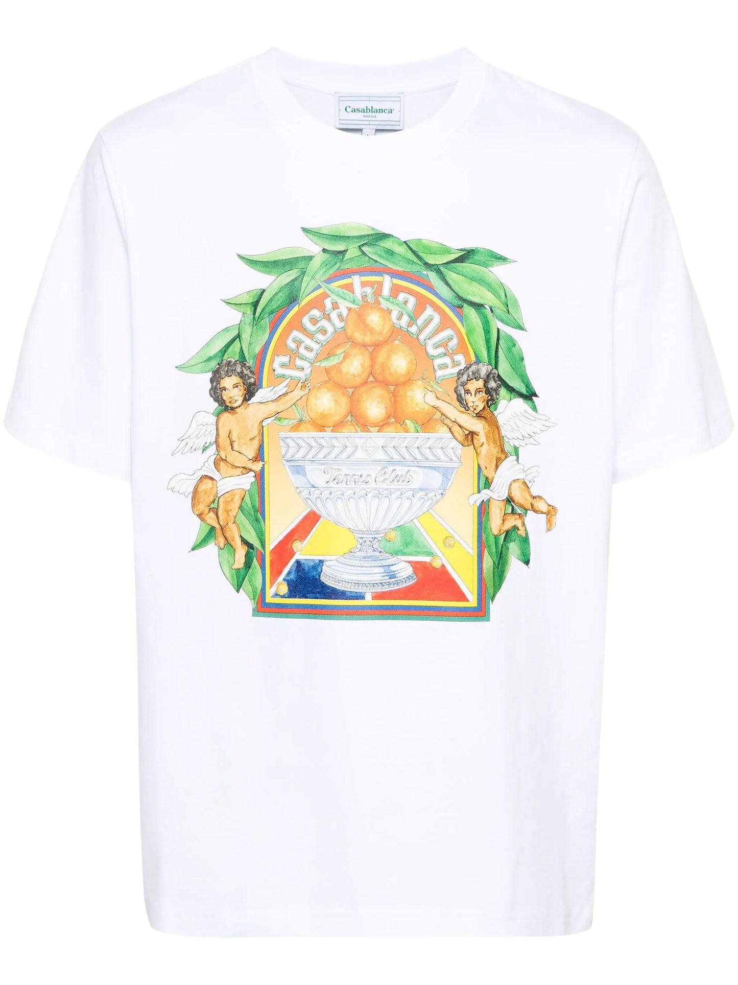 logo-print organic cotton T-shirt