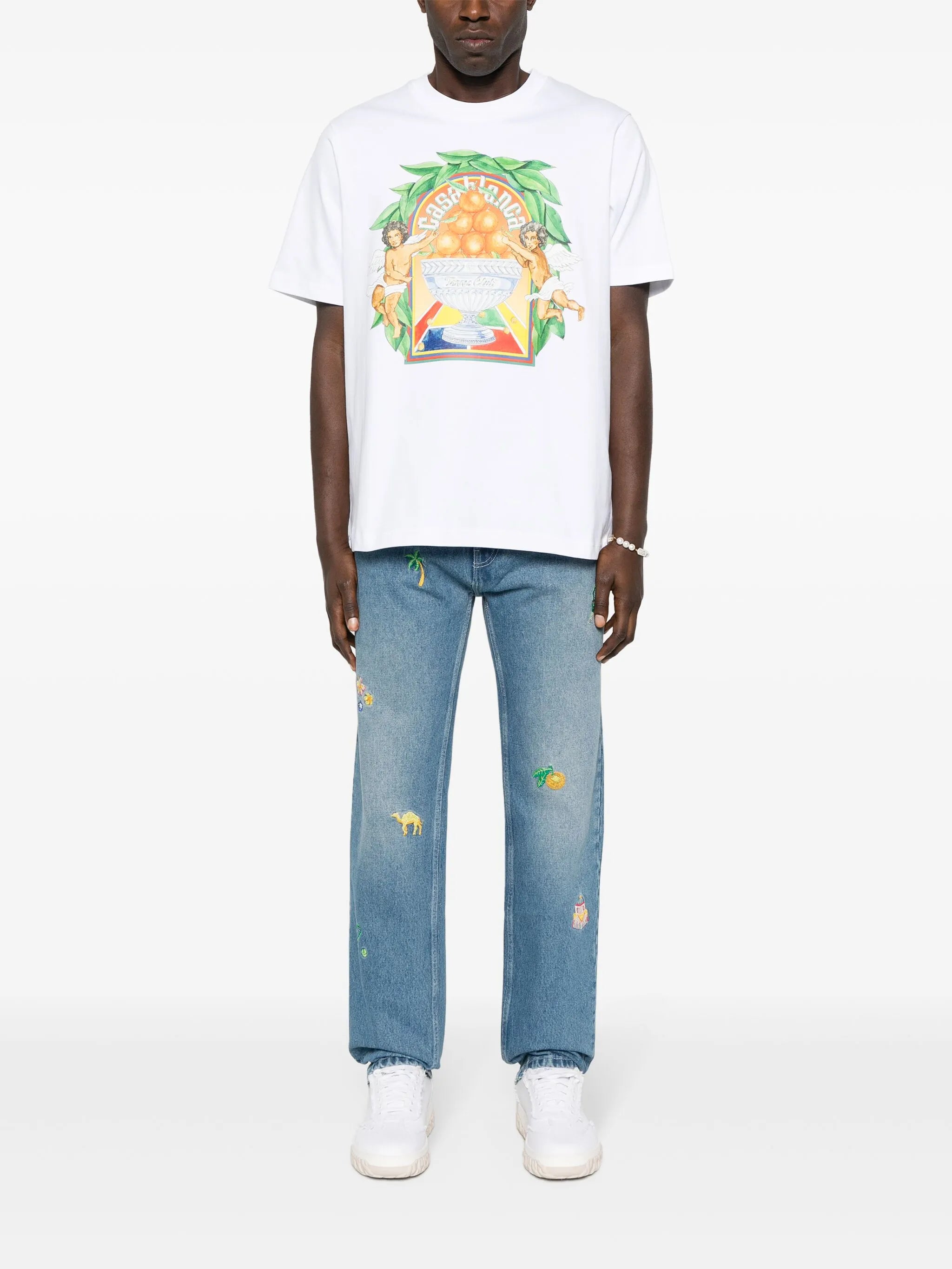 logo-print organic cotton T-shirt