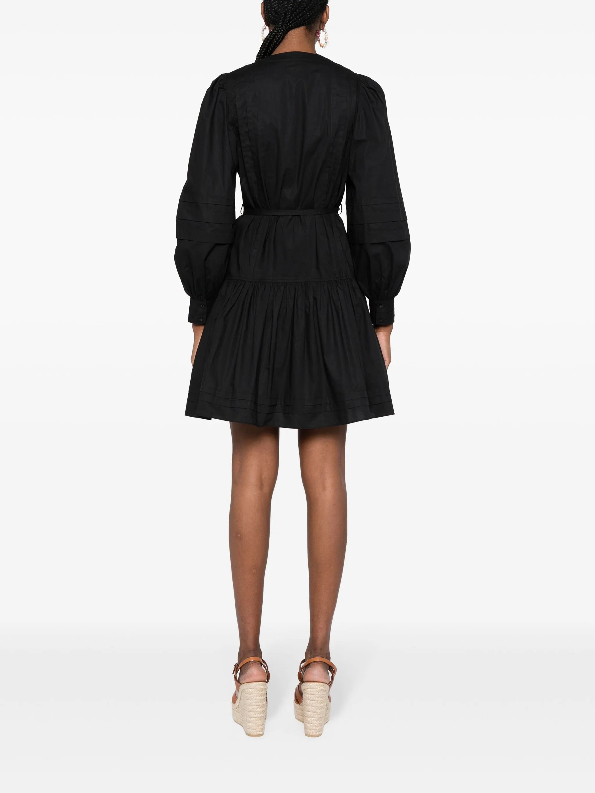 Karina long-sleeve cotton dress