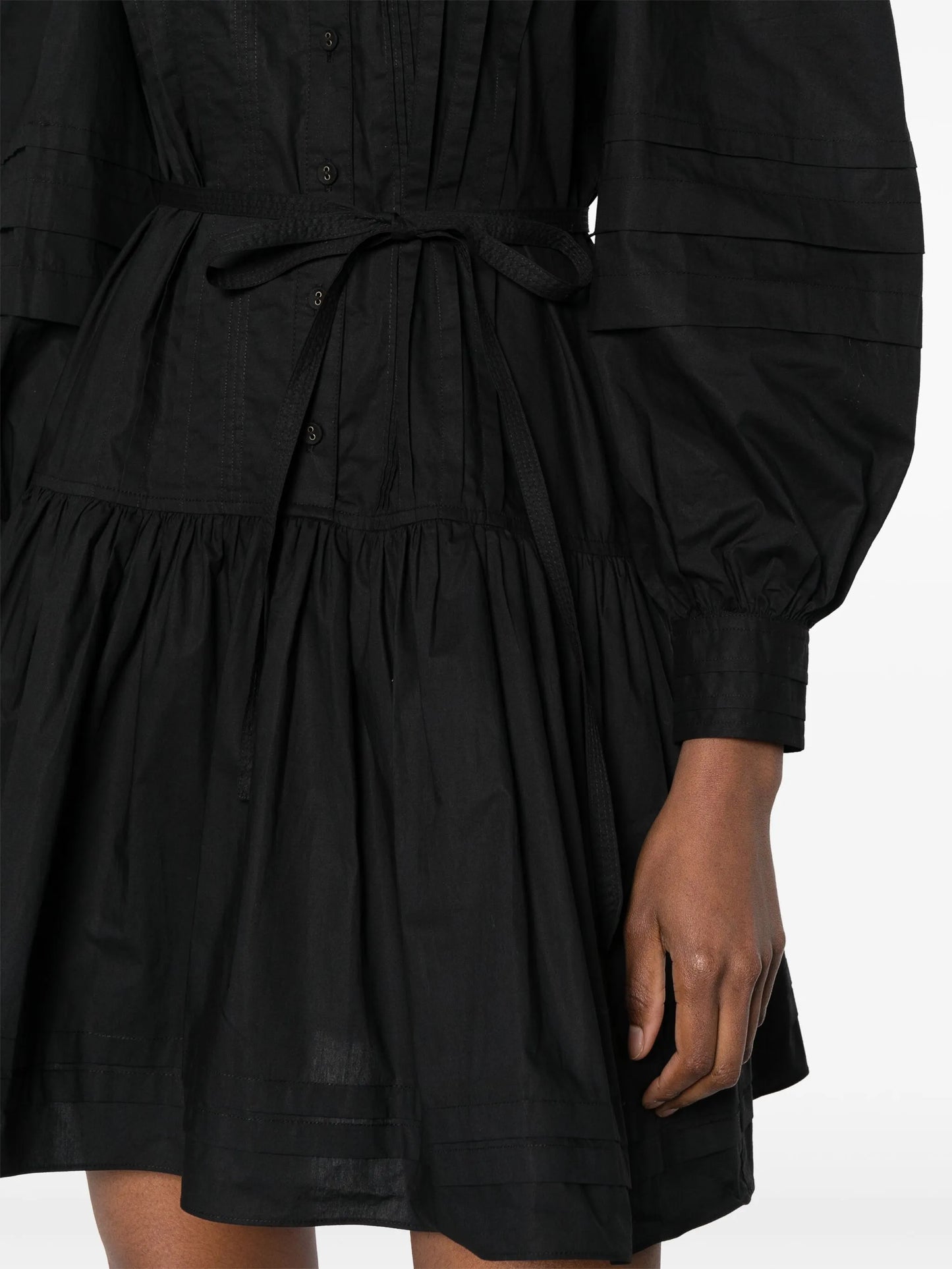 Karina long-sleeve cotton dress