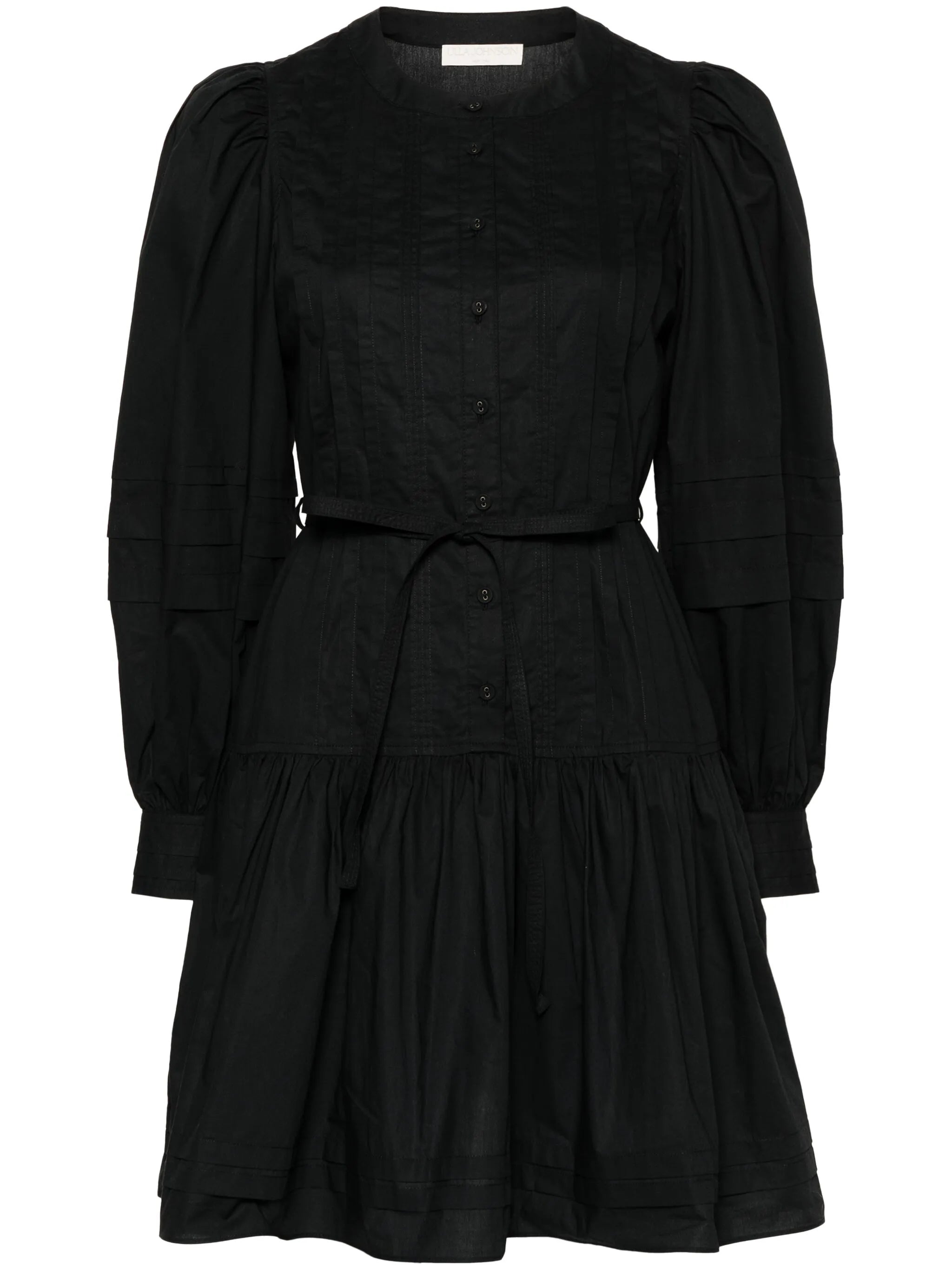 Karina long-sleeve cotton dress