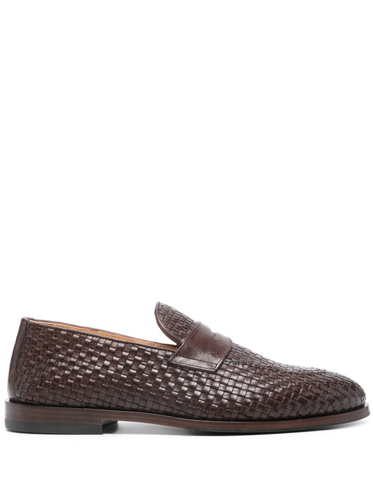 interwoven-design loafers