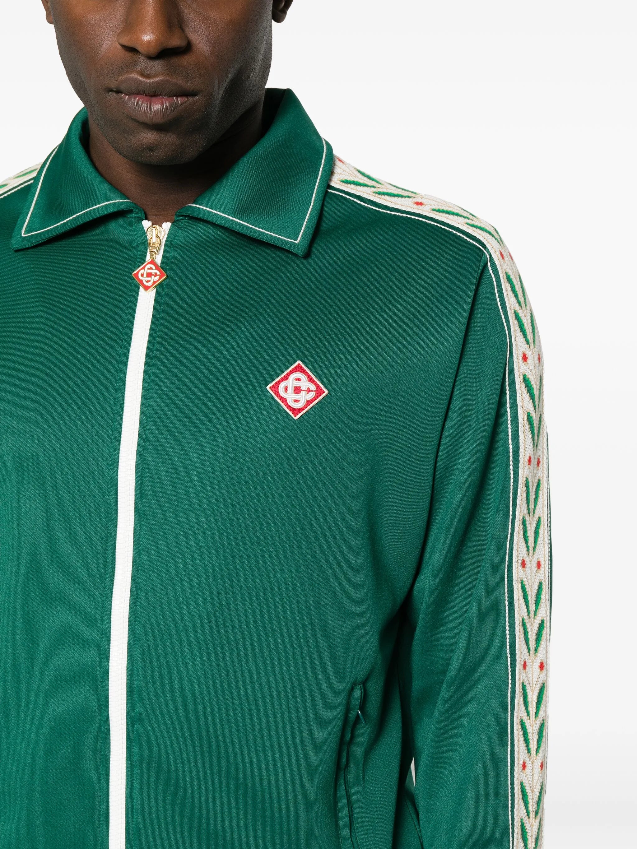 logo-appliqué zip-up sweatshirt