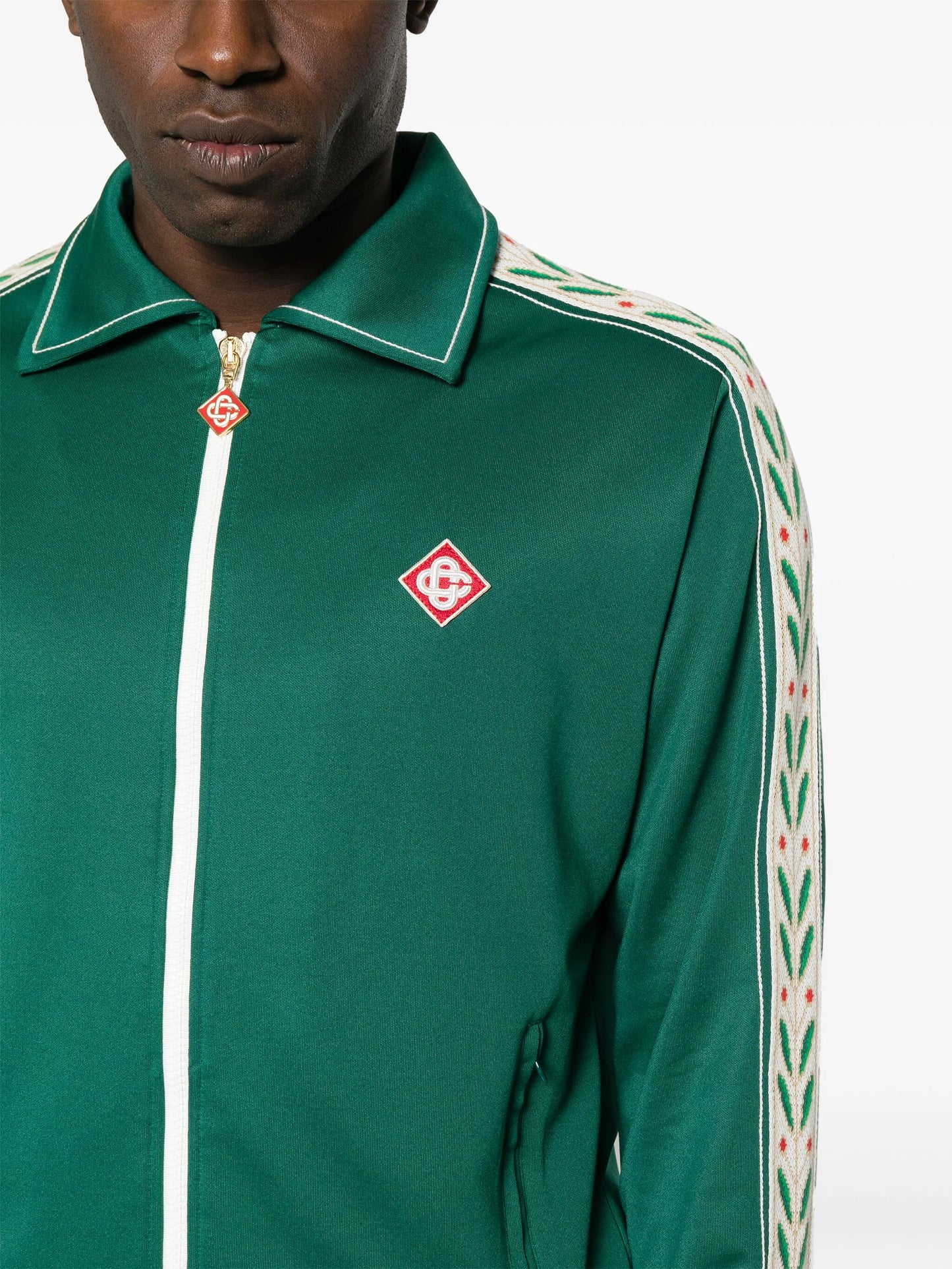 logo-appliqué zip-up sweatshirt