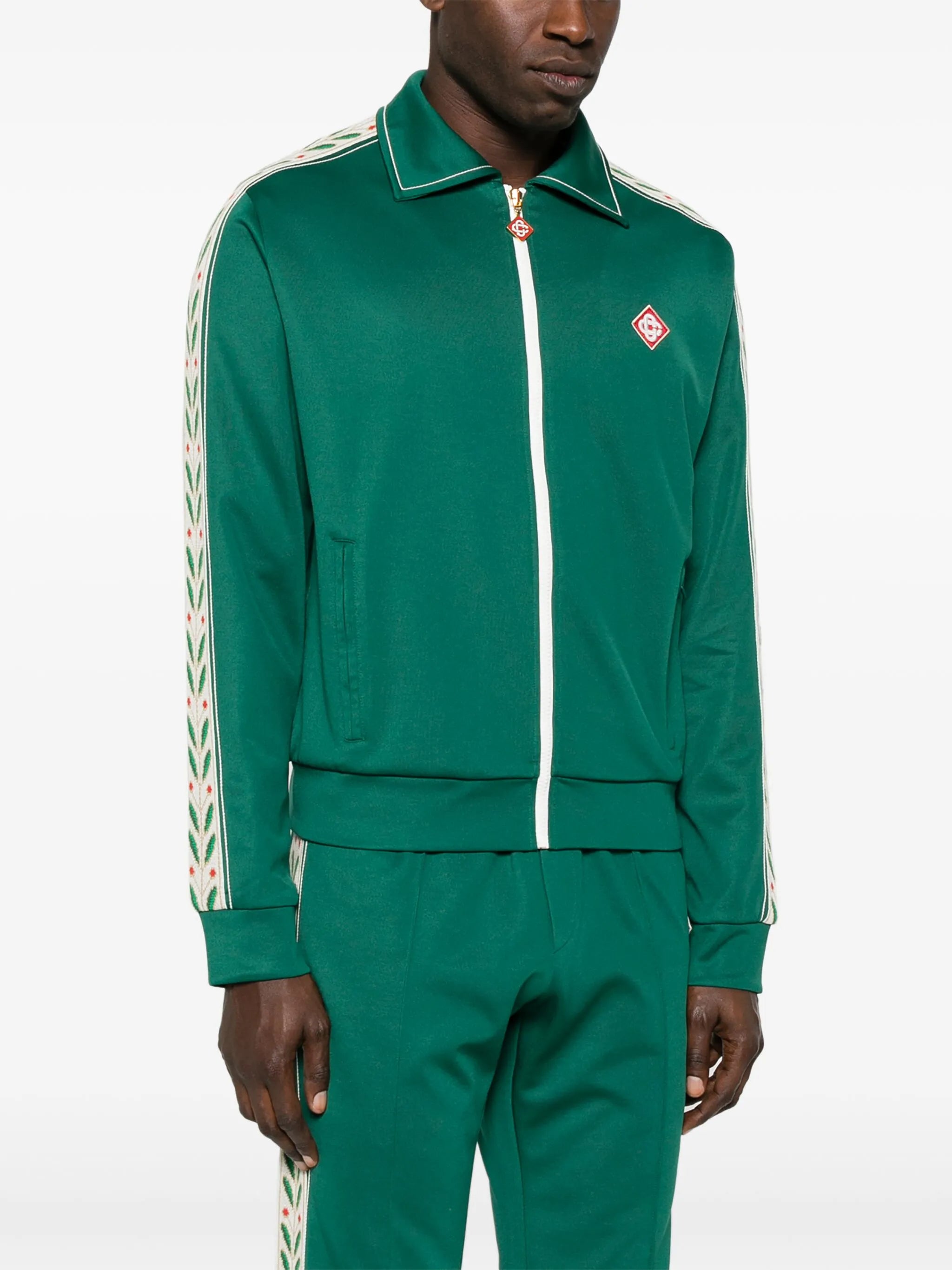 logo-appliqué zip-up sweatshirt