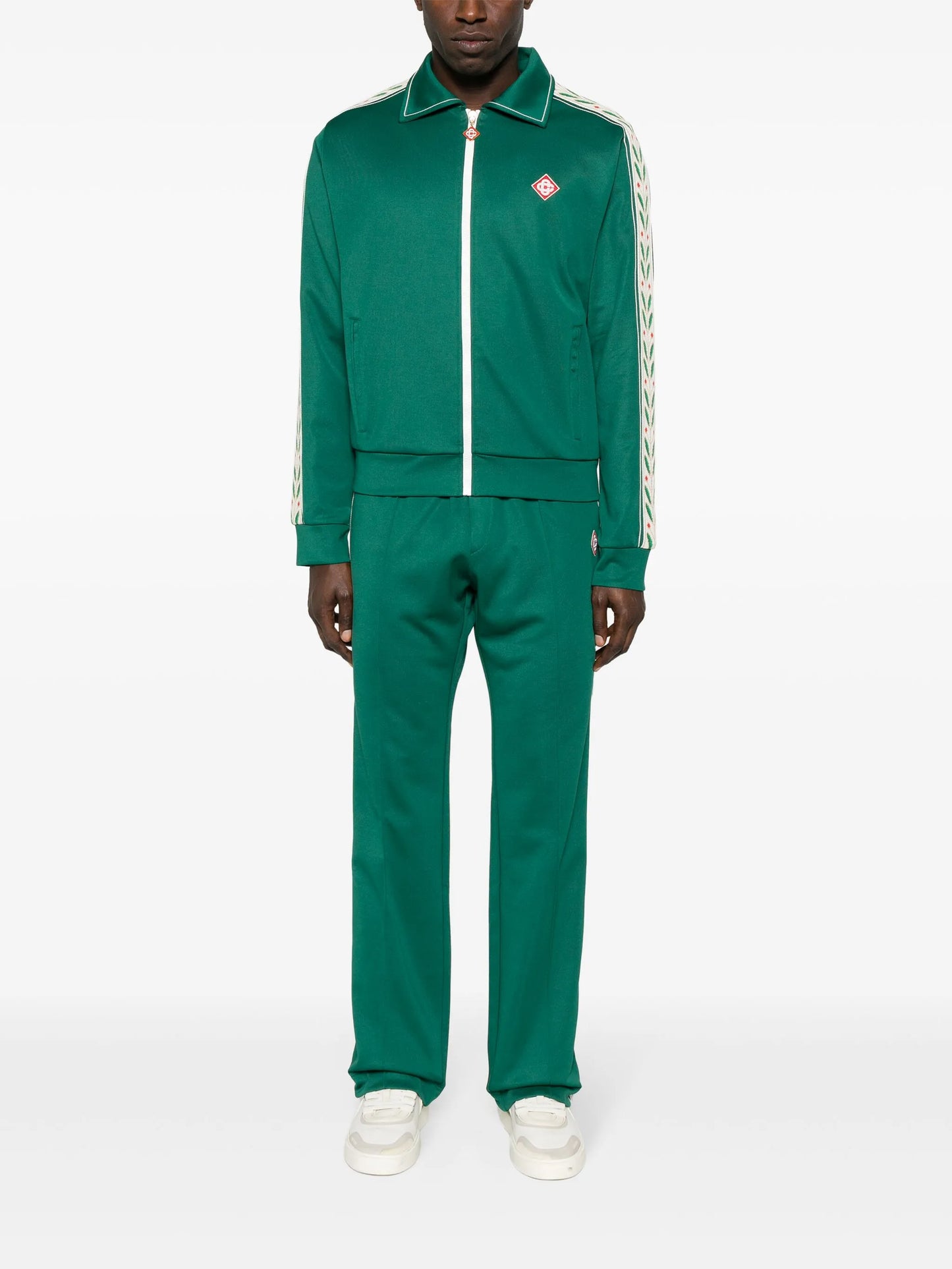 logo-appliqué zip-up sweatshirt