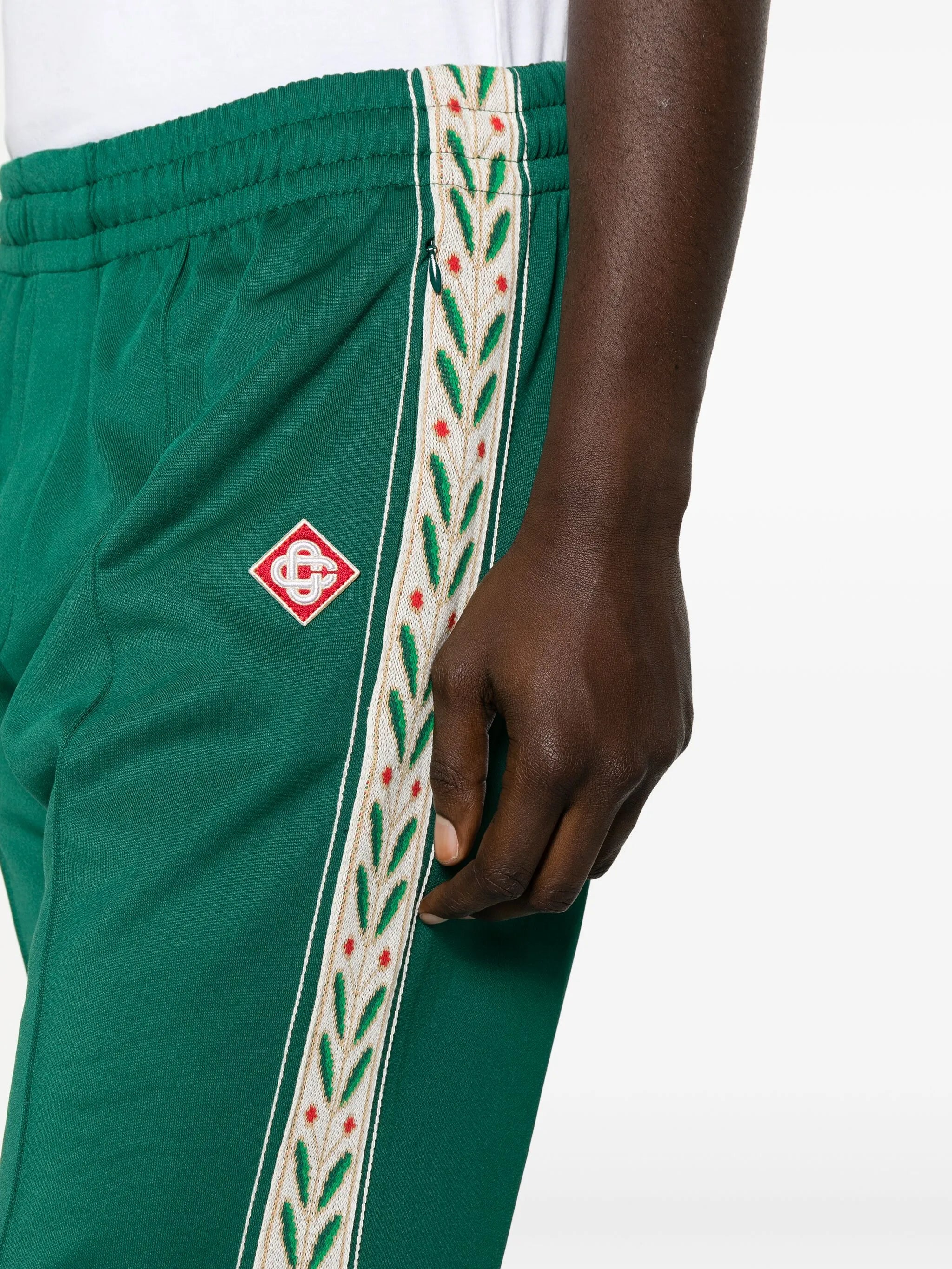 logo-appliqué elasticated-waist track pants