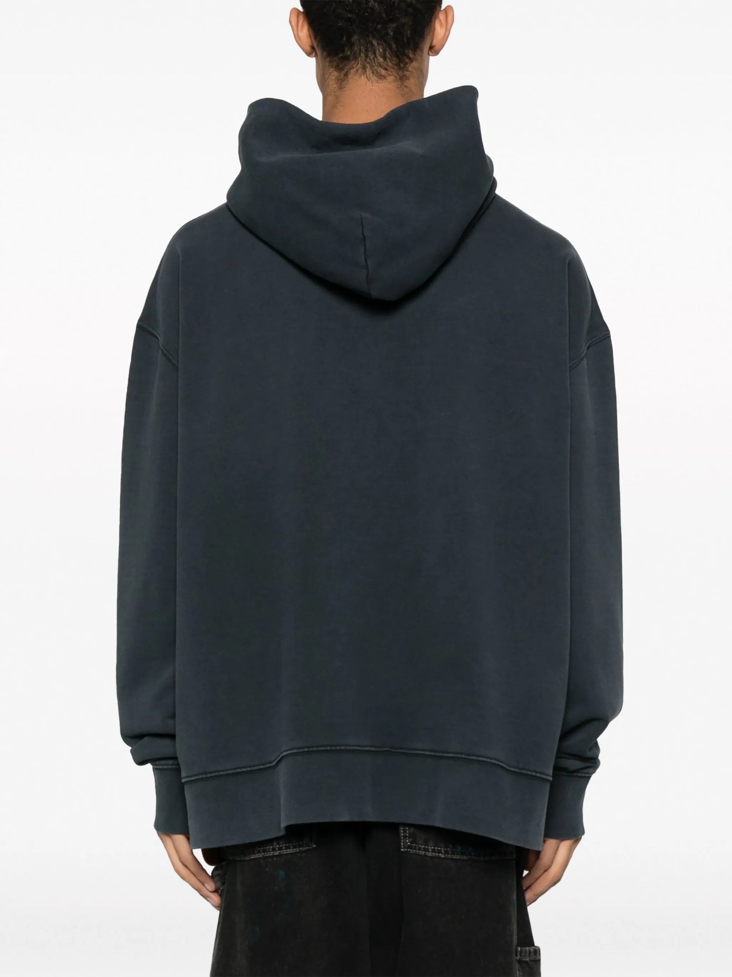 numbers-motif cotton hoodie