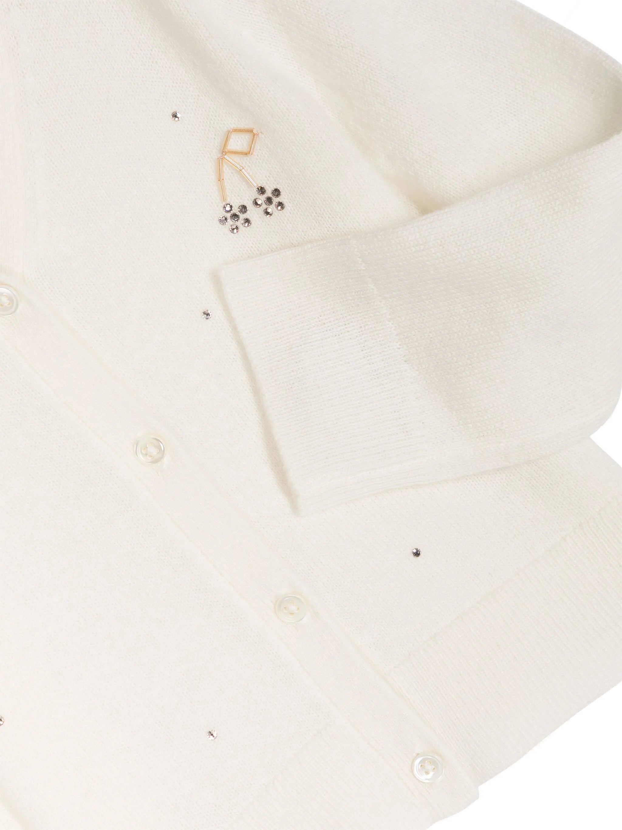 rhinestone-embellished cashmere cardigan