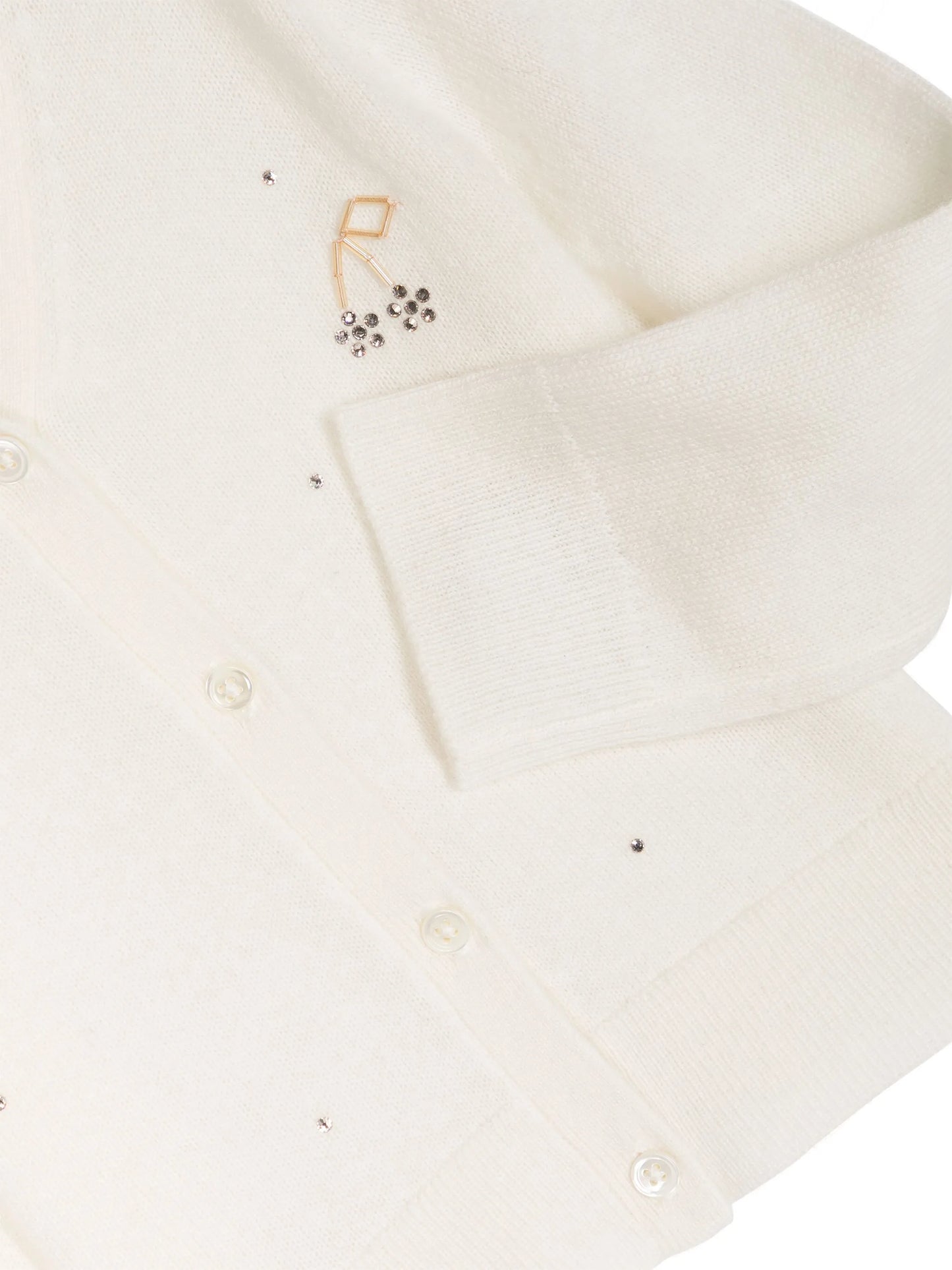 rhinestone-embellished cashmere cardigan