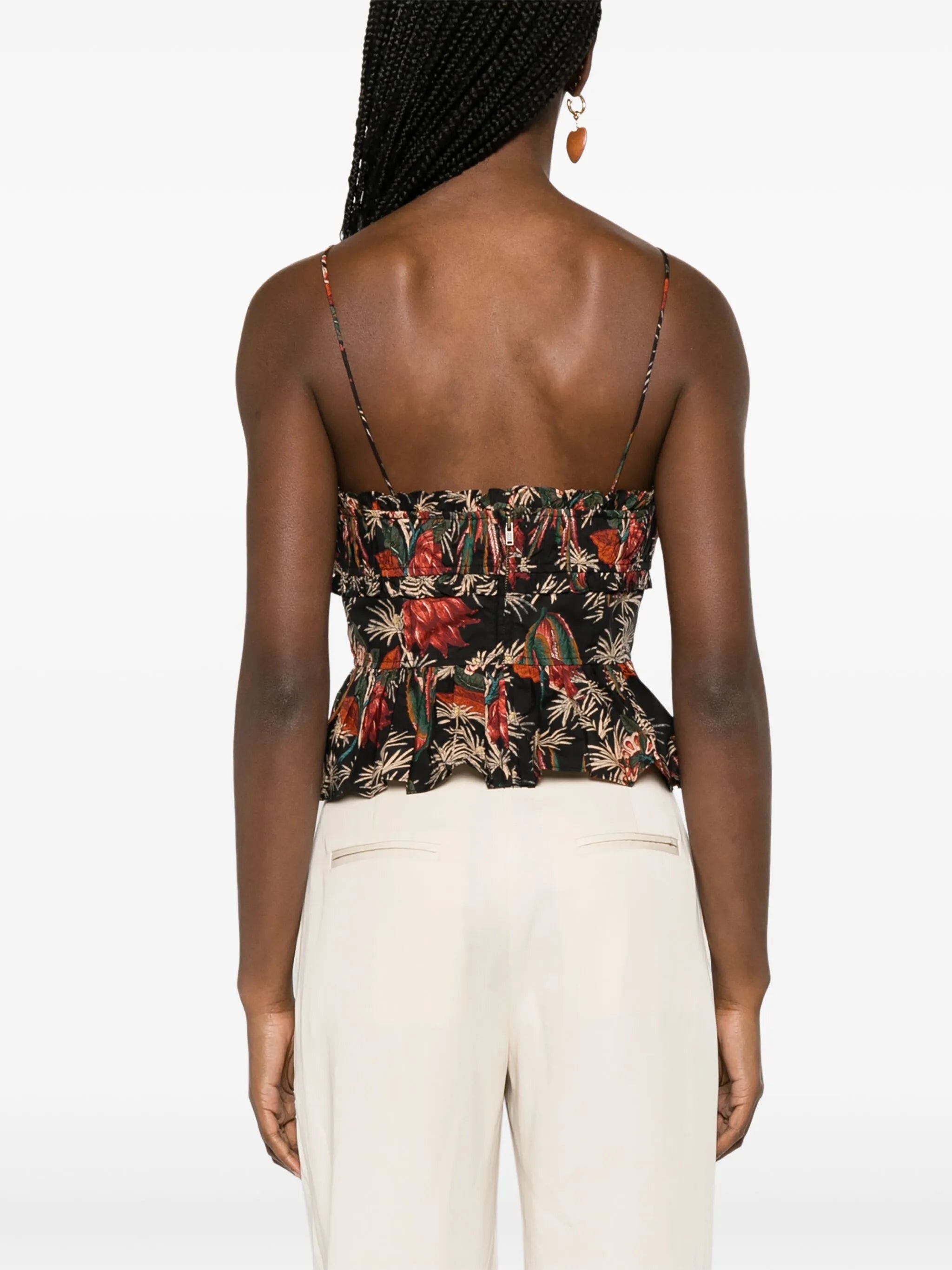 Kitty boned-bodice cotton top