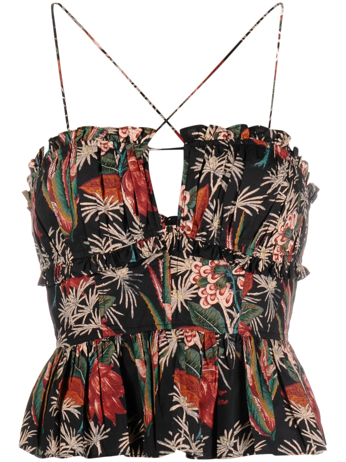Kitty boned-bodice cotton top