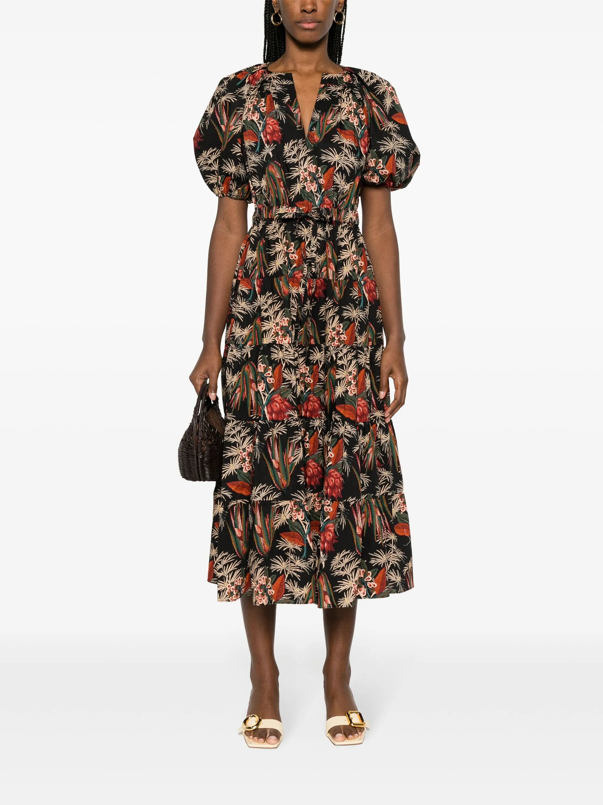 Olina floral-patterned dress