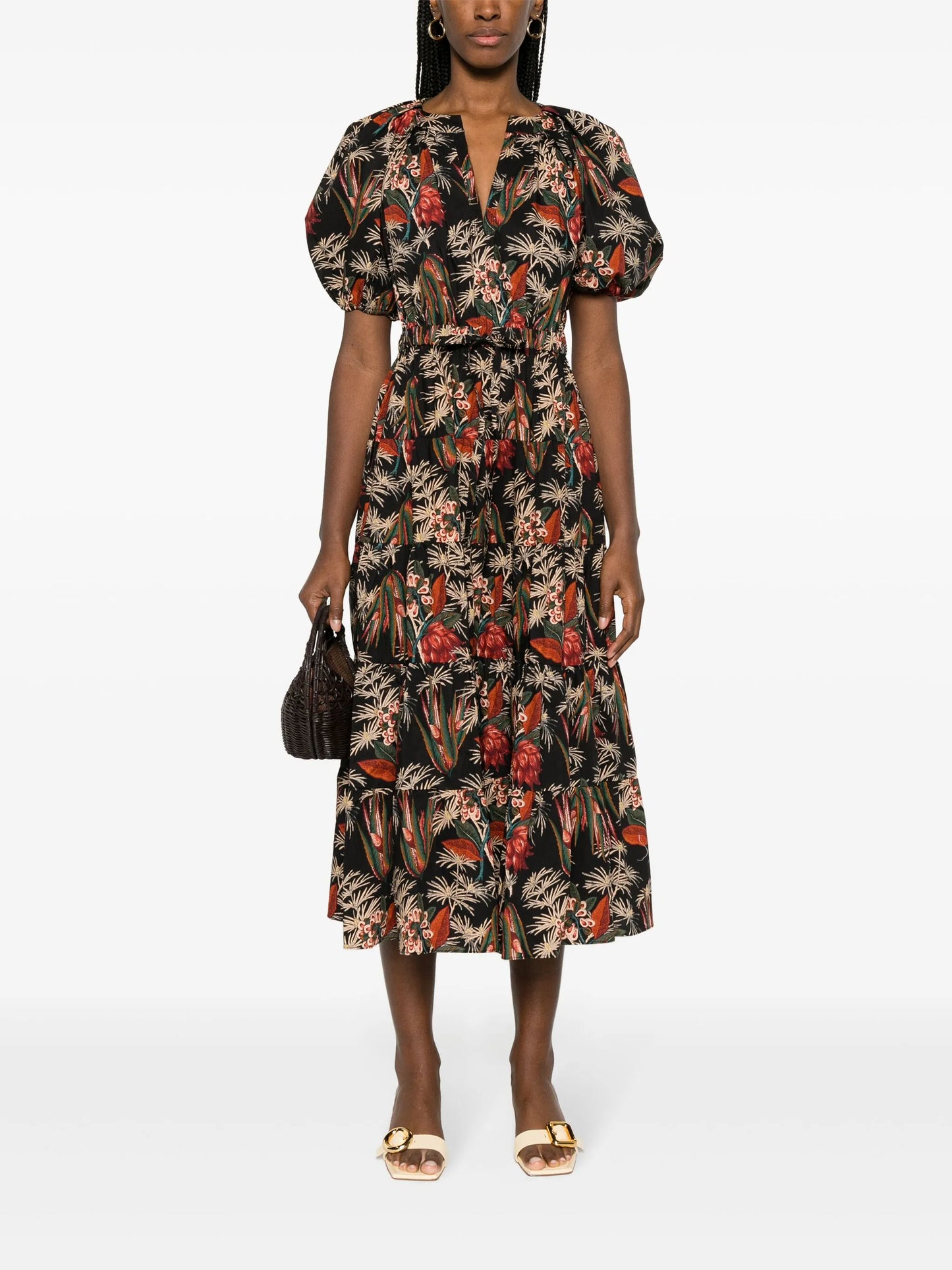 Olina floral-patterned dress