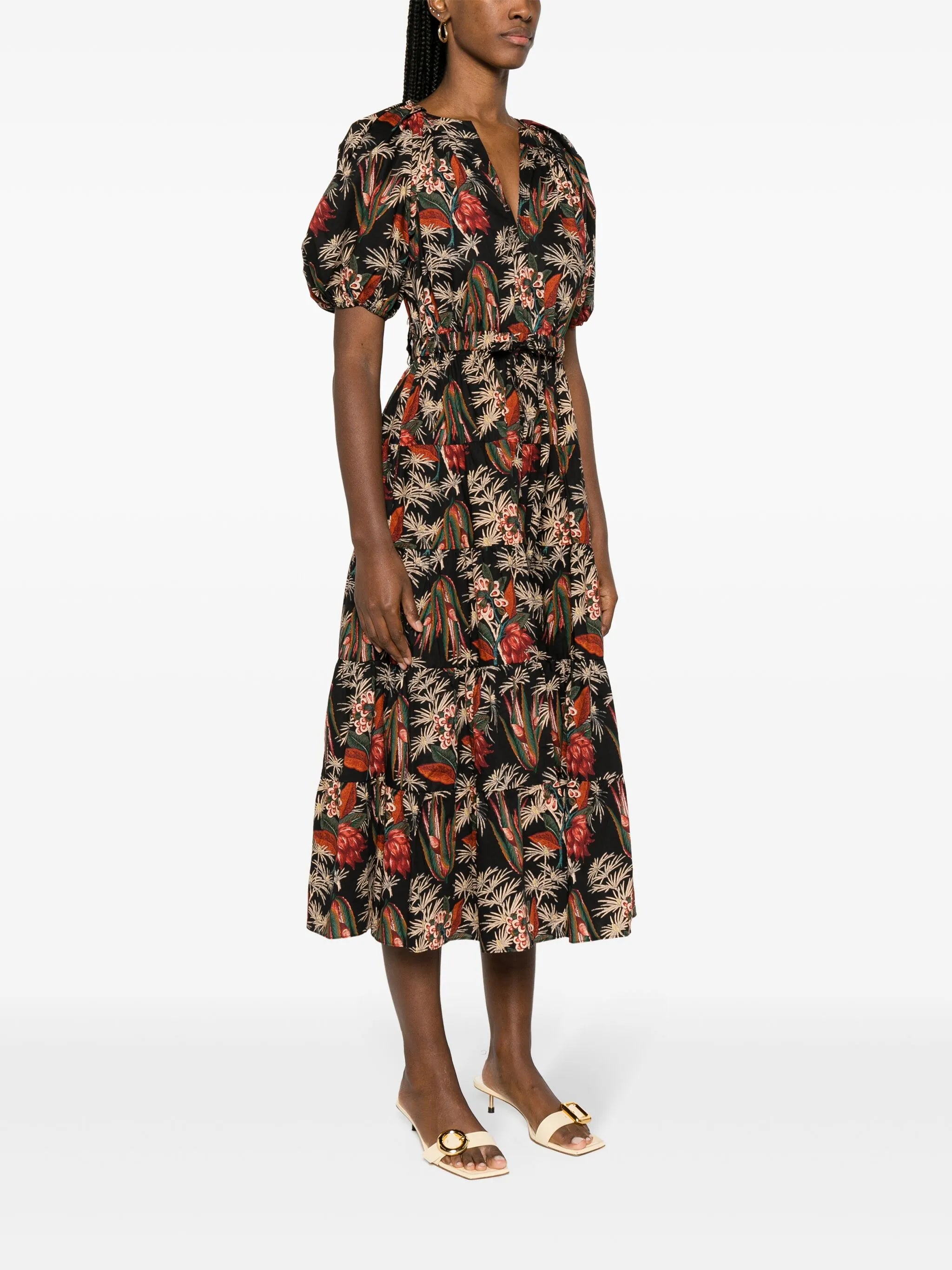 Olina floral-patterned dress