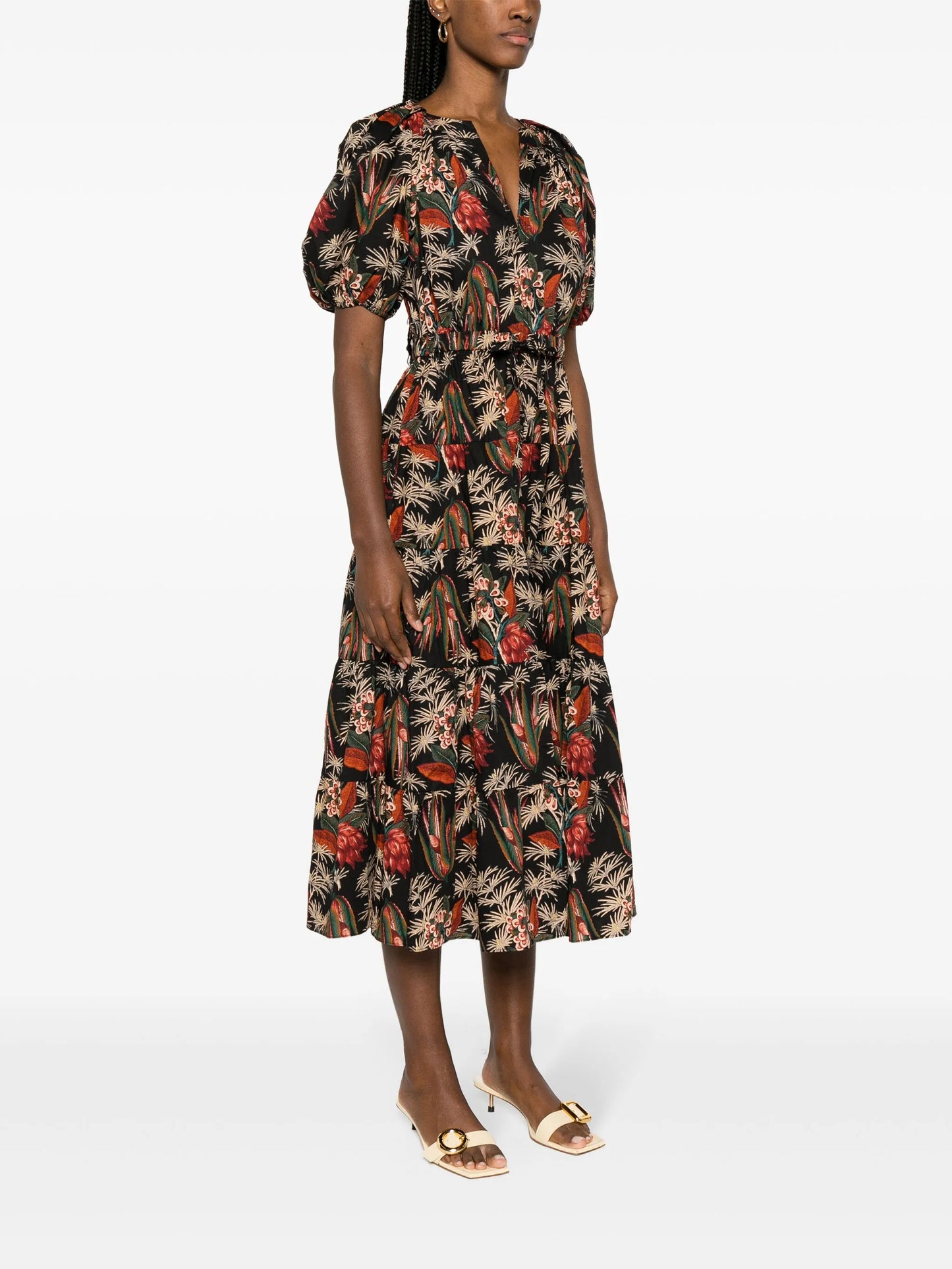 Olina floral-patterned dress