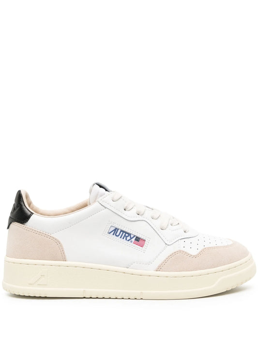Medalist panelled calf leather sneakers