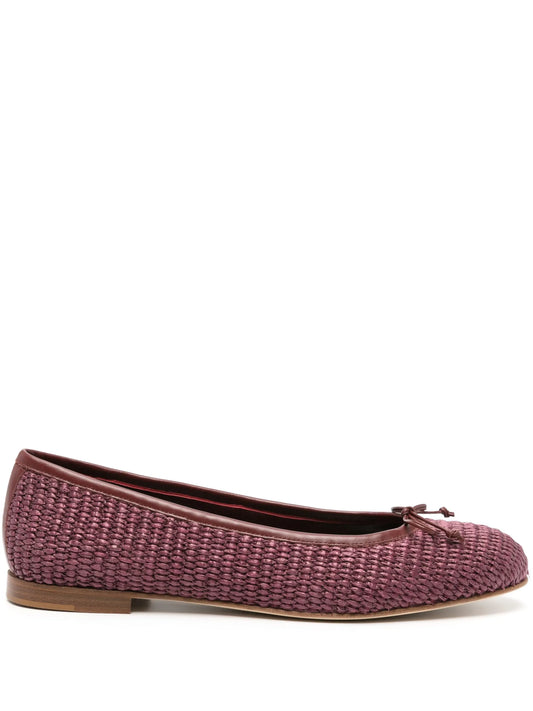 Veralli woven-raffia ballerina shoes