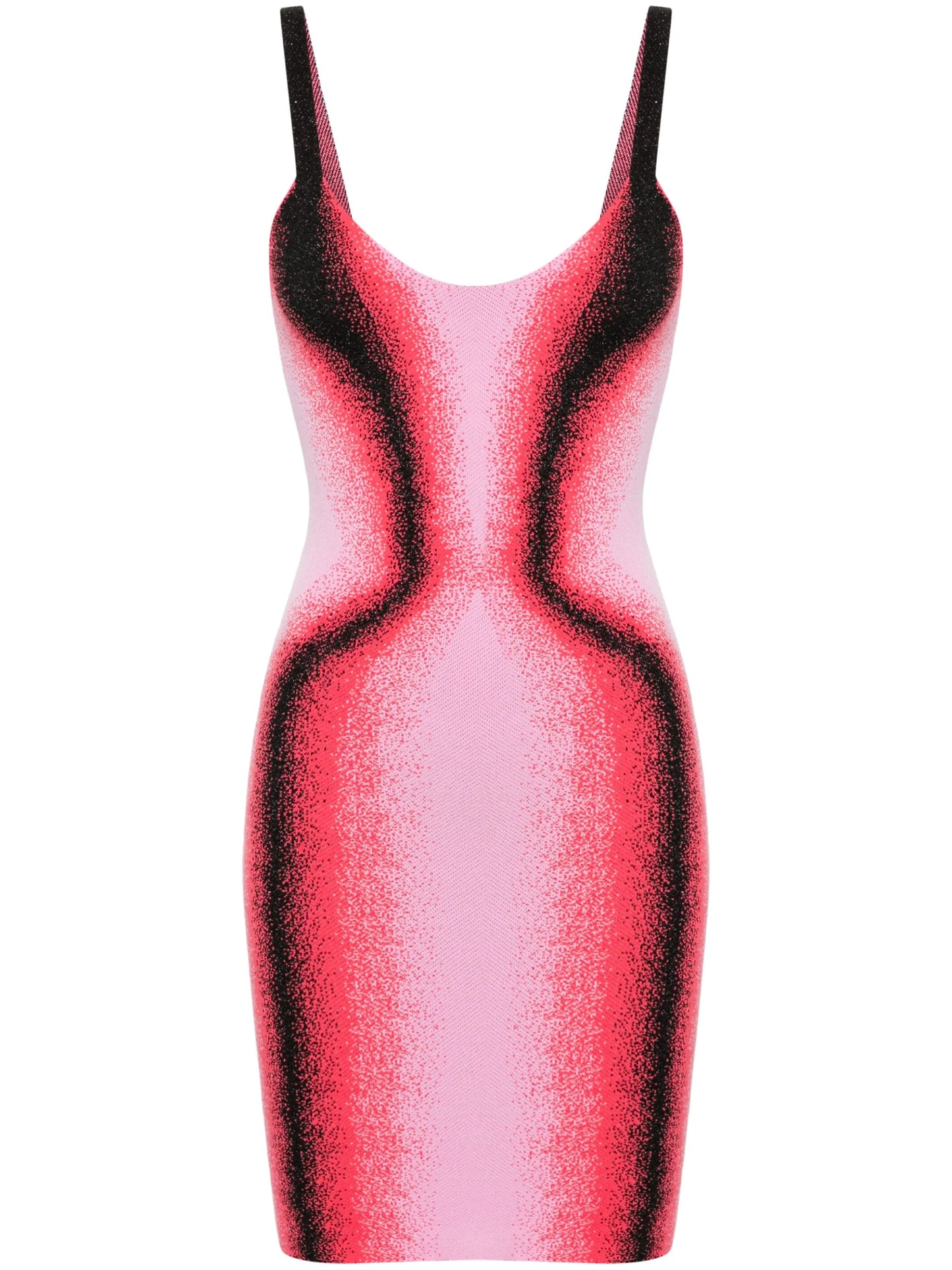 gradient-effect knitted minidress
