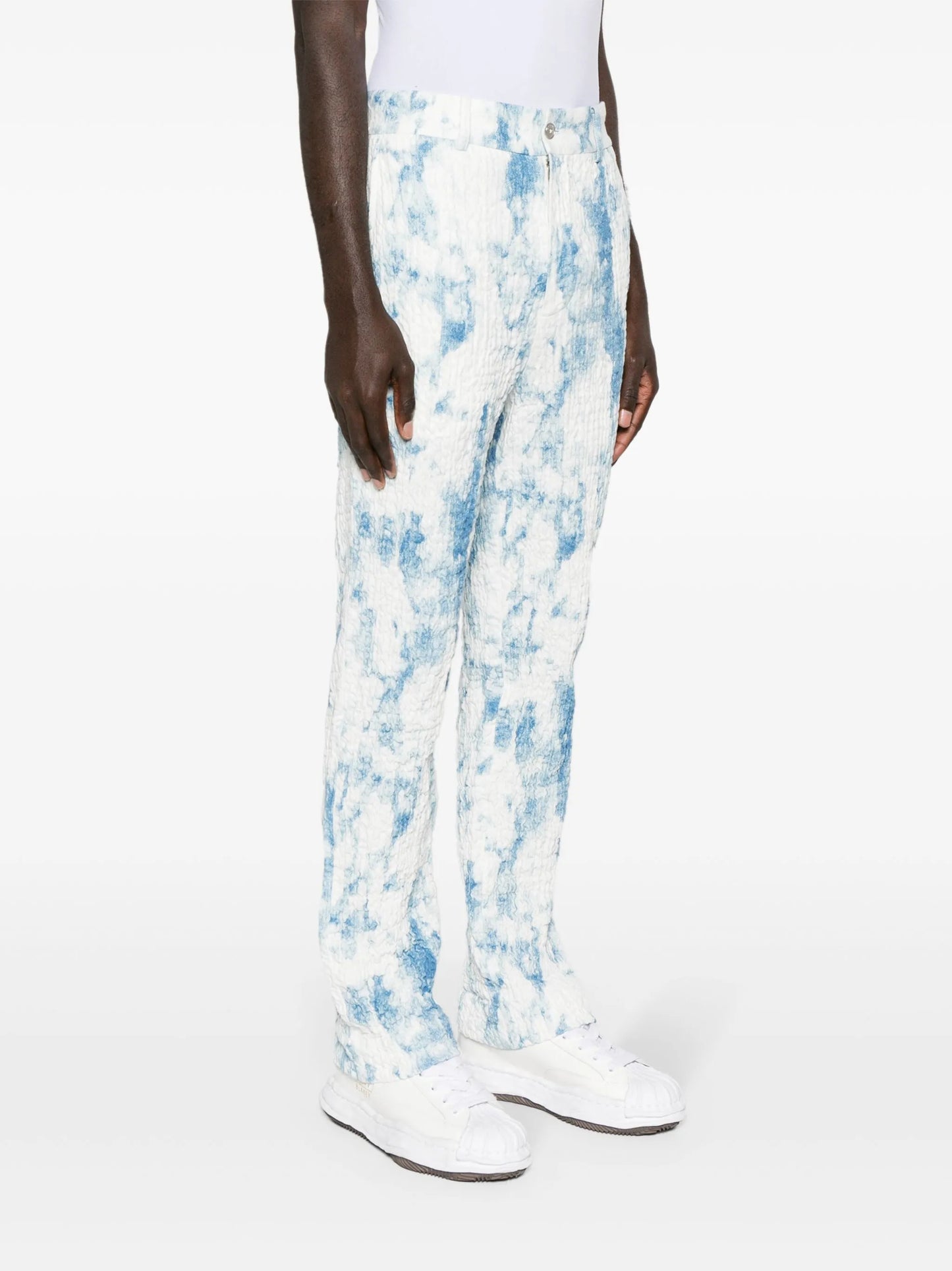 mid-rise tapered trousers