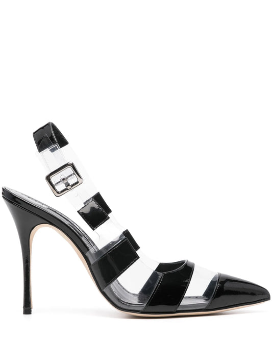 Uxra 70mm slingback pumps