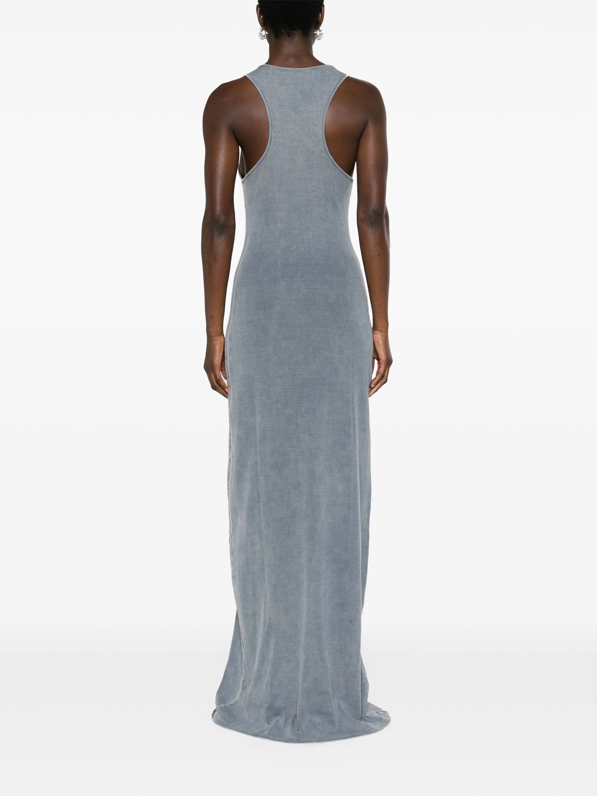 Invisible Strap ribbed maxi dress