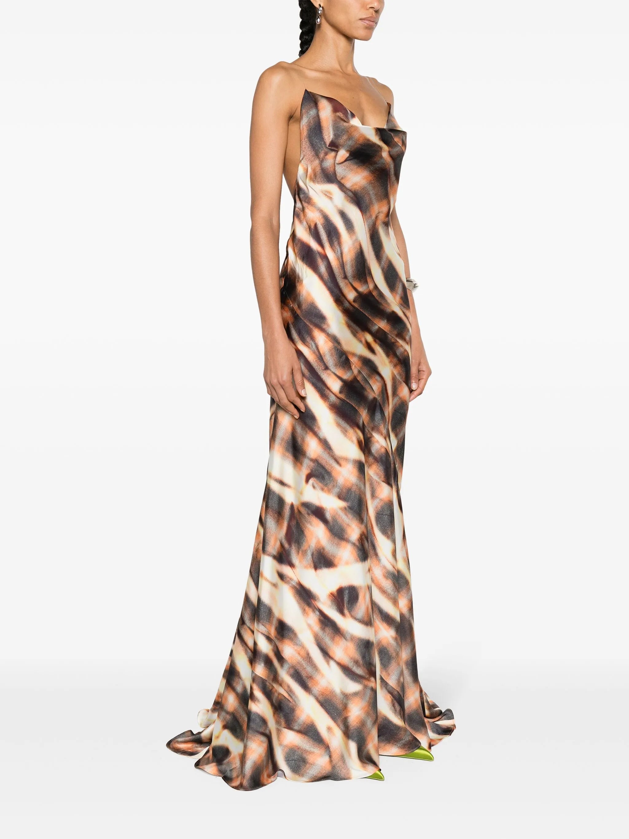 cowl-neck slip maxi dress