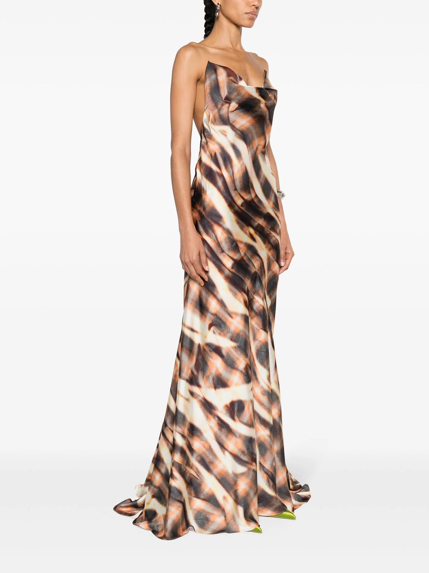 cowl-neck slip maxi dress