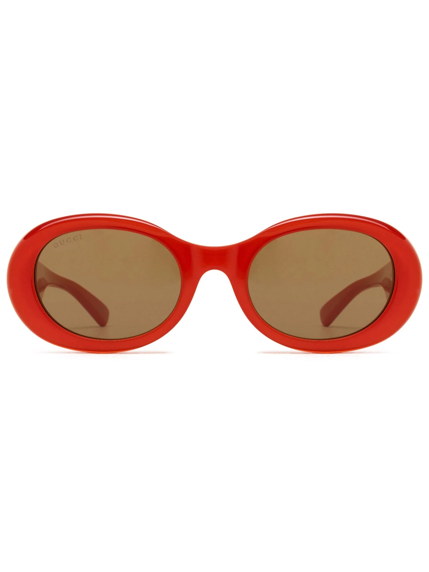 lens-decal oval-frame sunglasses