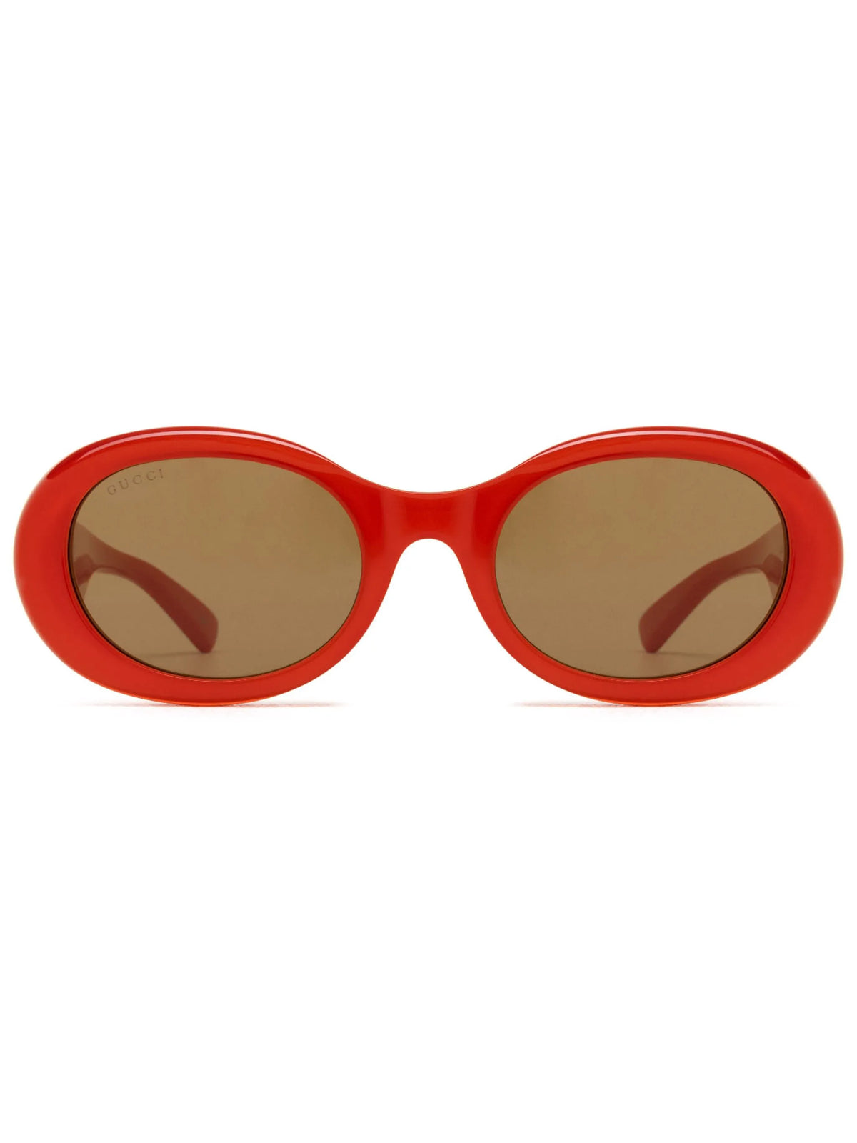 lens-decal oval-frame sunglasses