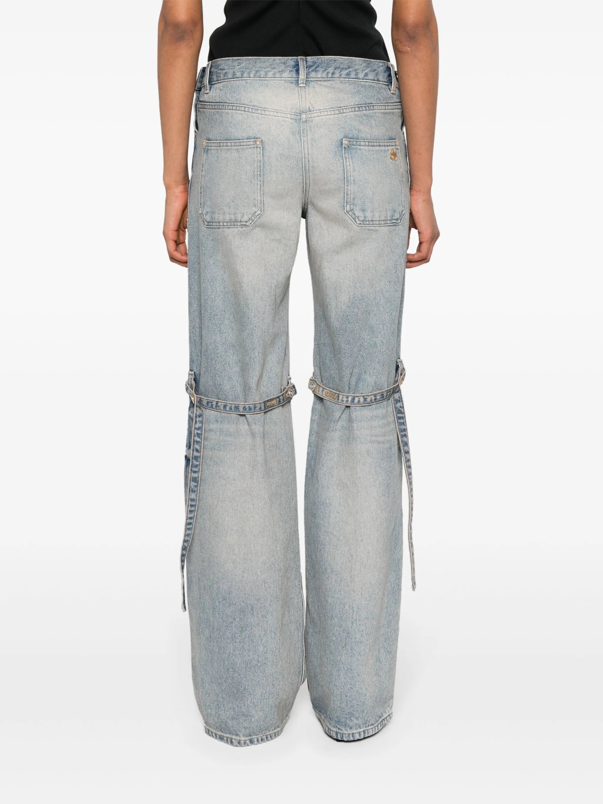 high-rise wide-leg jeans