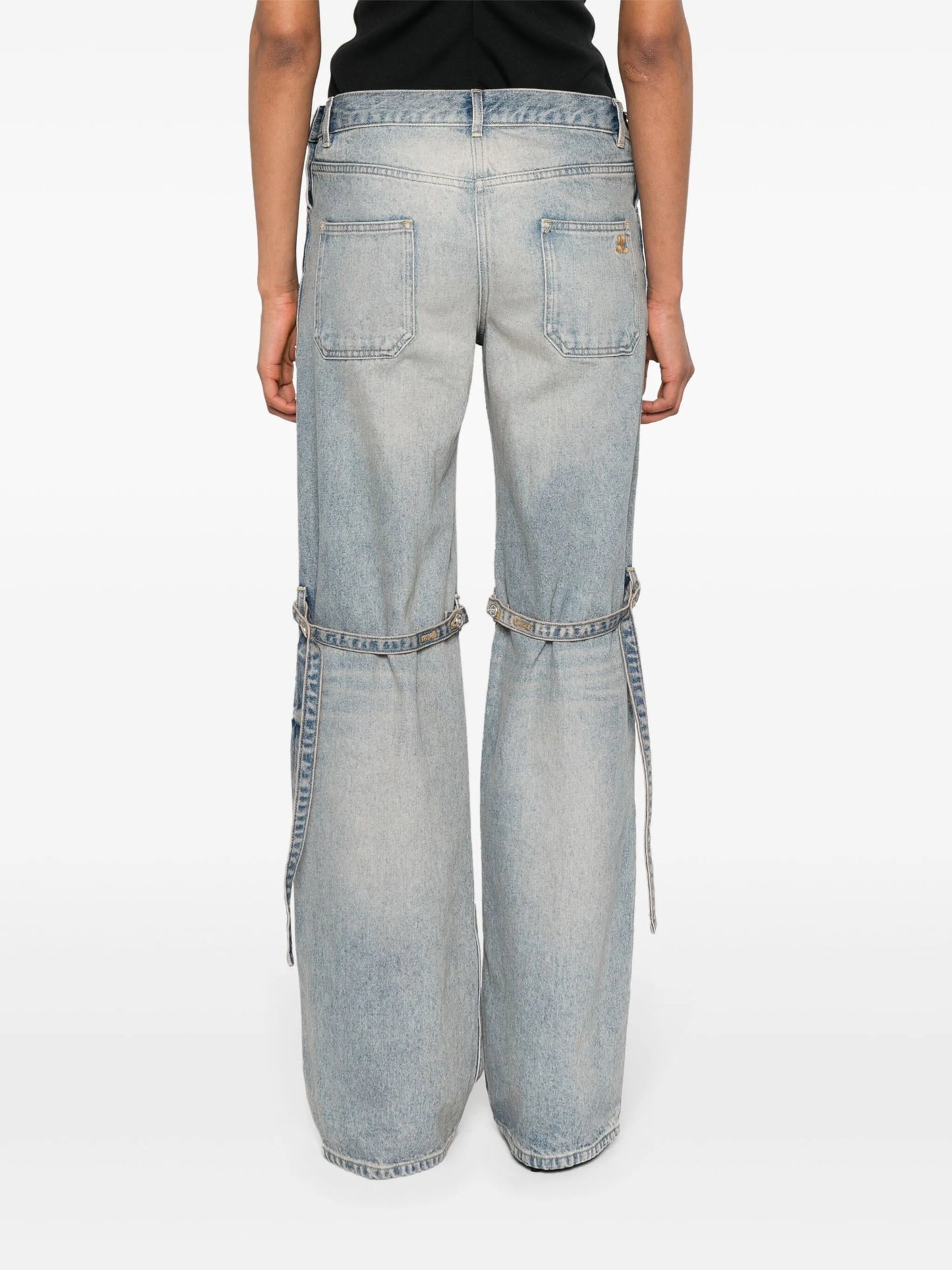 high-rise wide-leg jeans
