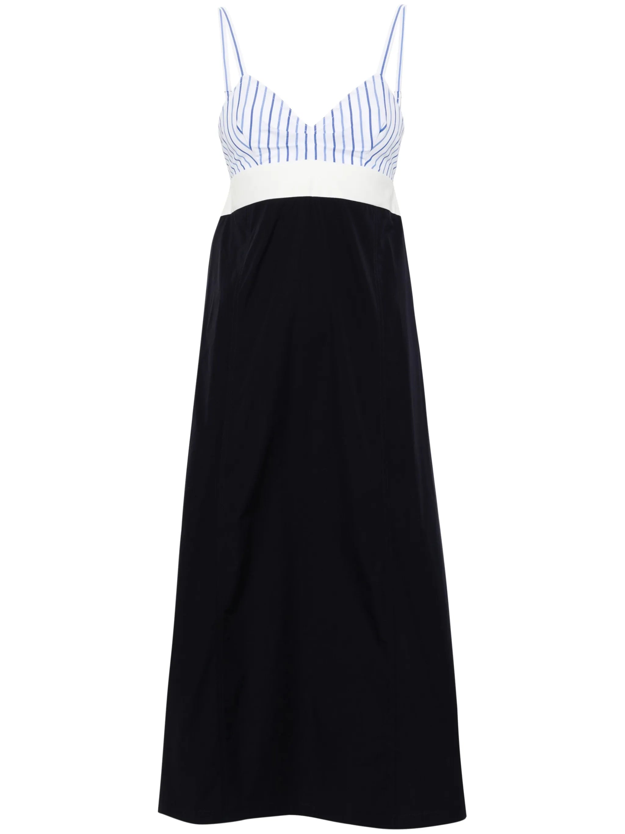 V-neck cotton midi dress