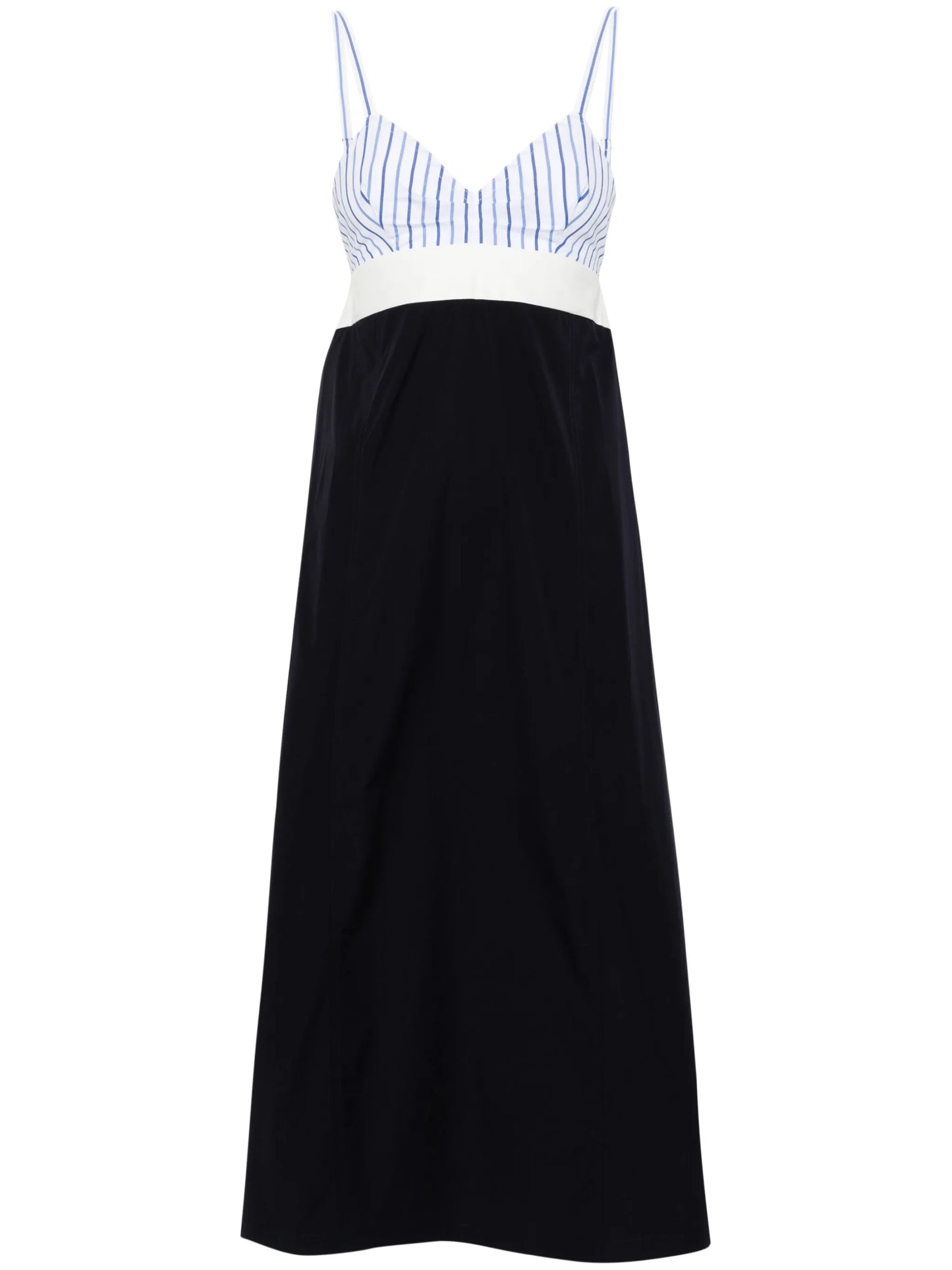 V-neck cotton midi dress