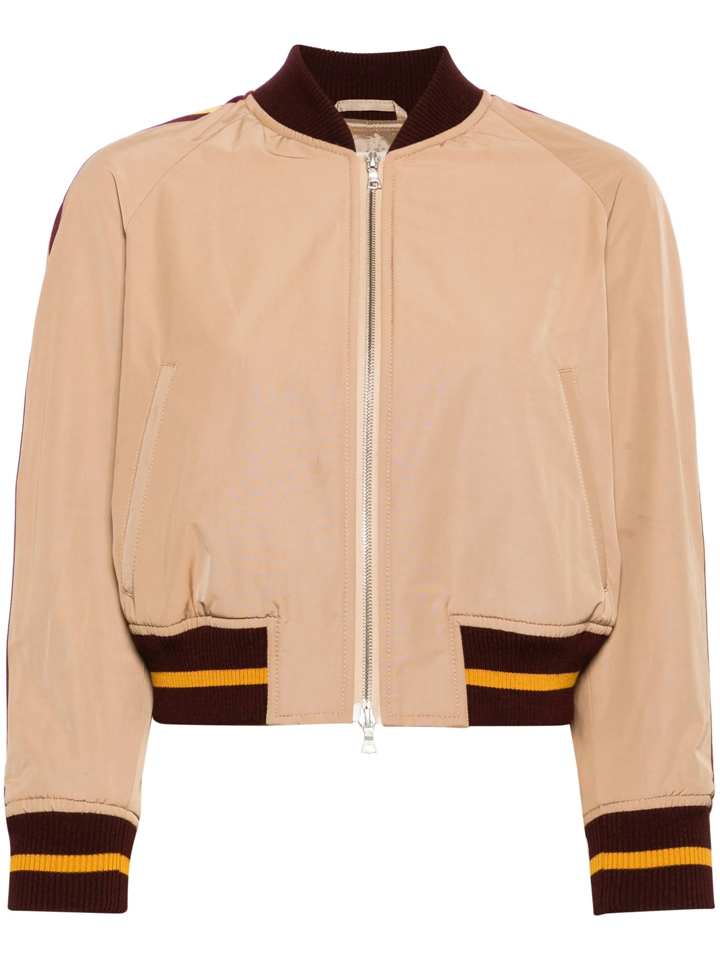 stripe-detail bomber jacket