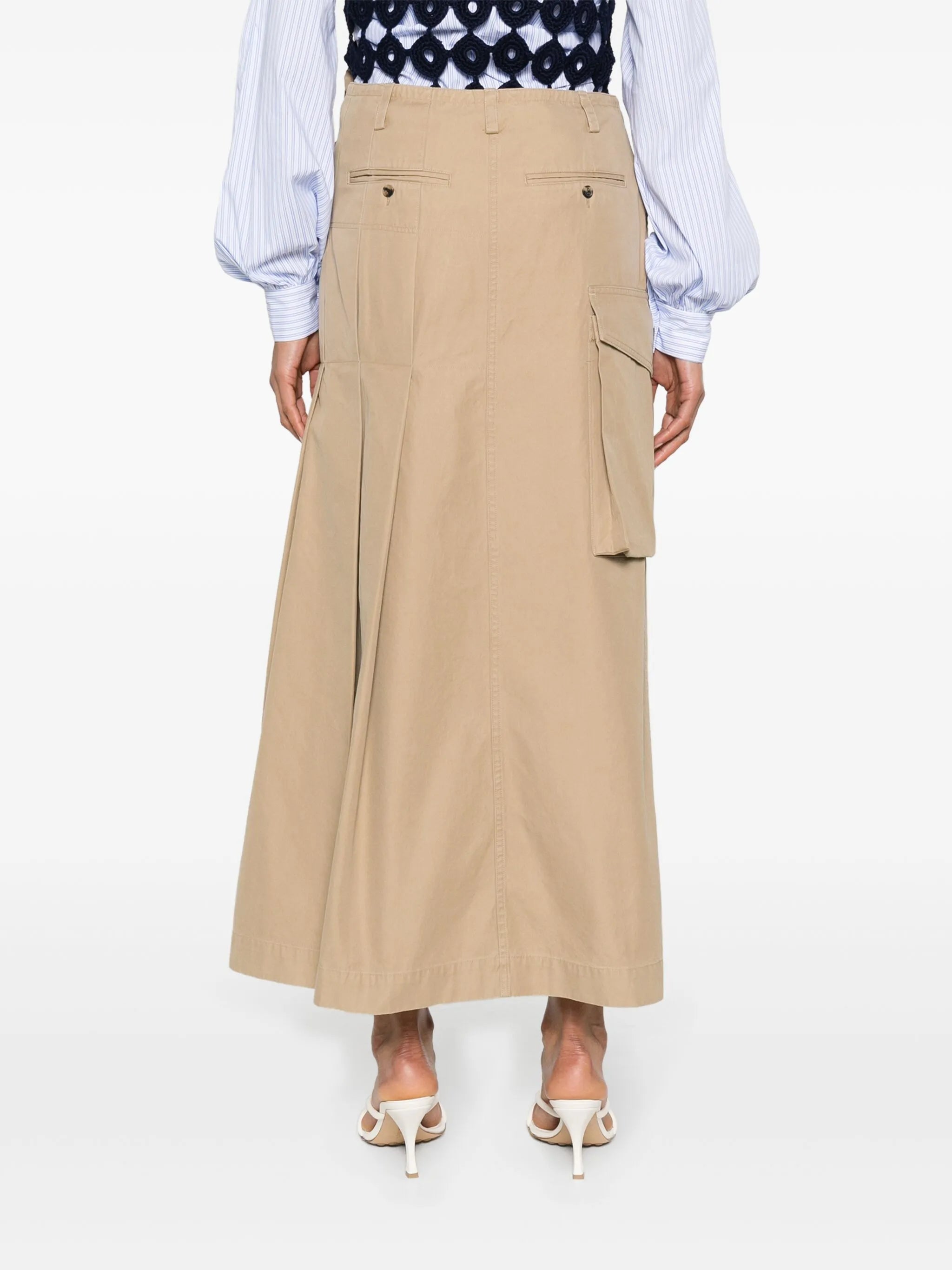 asymmetric midi wrap skirt