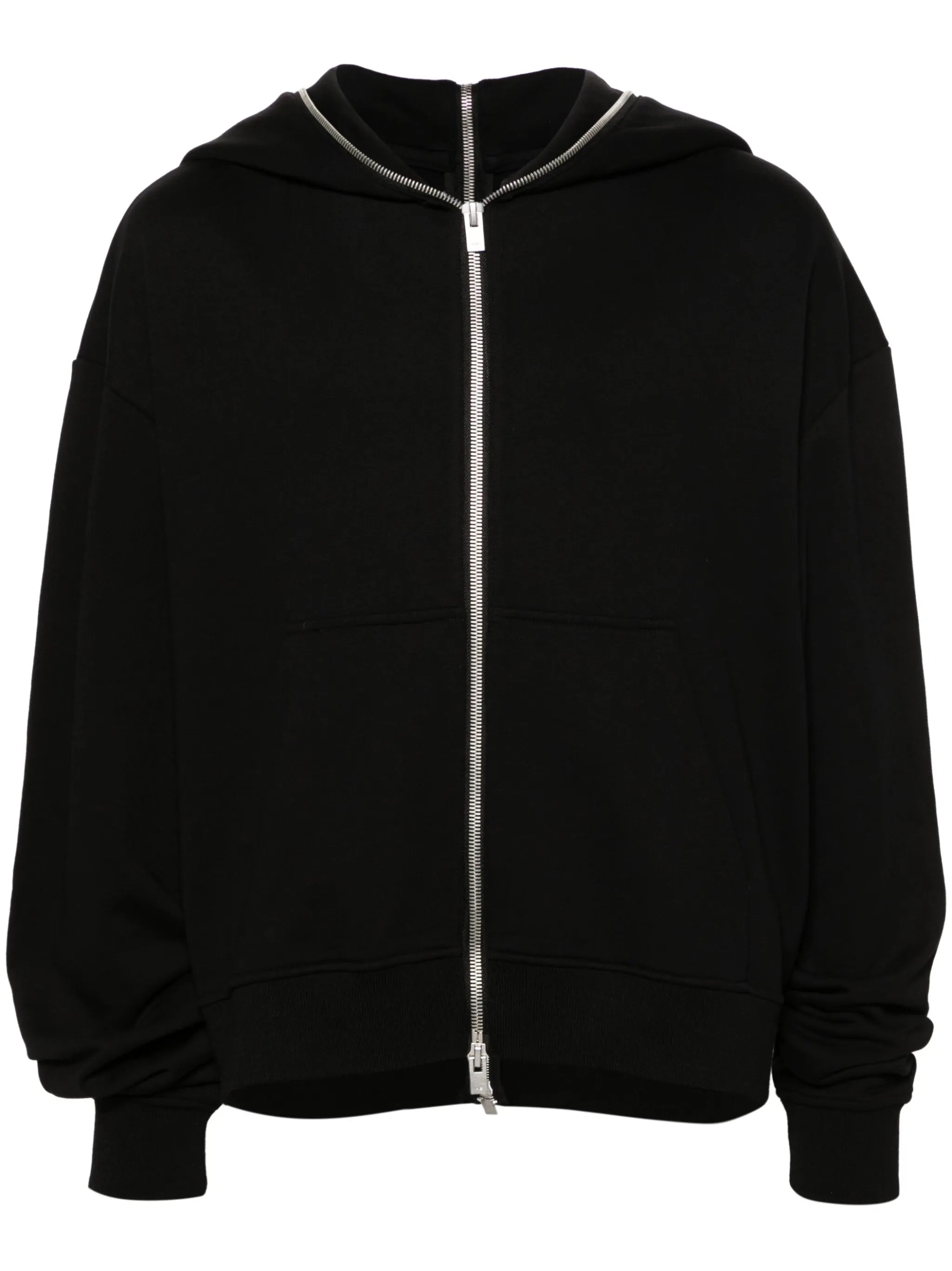 Evolutions zipped cotton hoodie