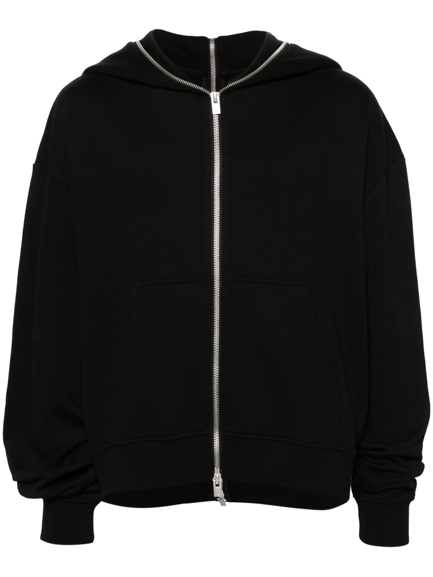 Evolutions zipped cotton hoodie