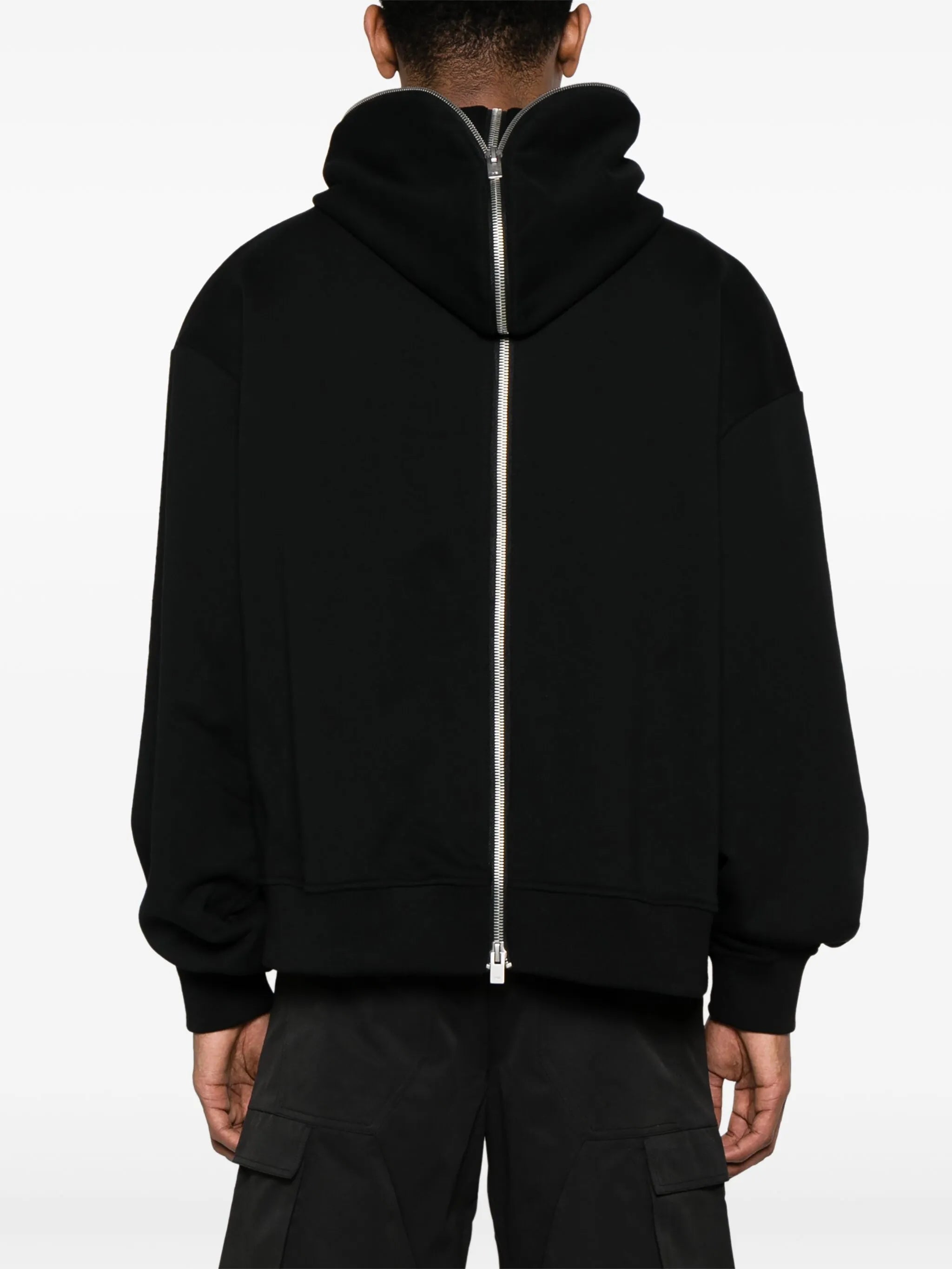 Evolutions zipped cotton hoodie