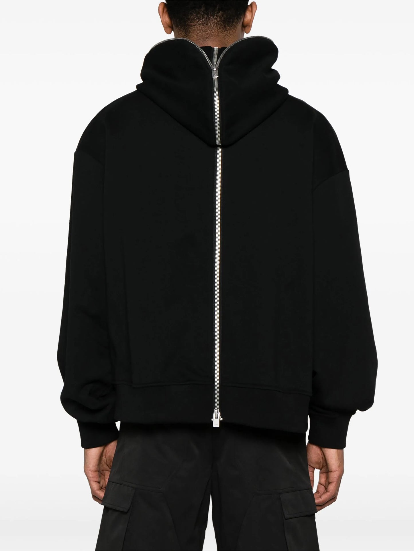 Evolutions zipped cotton hoodie