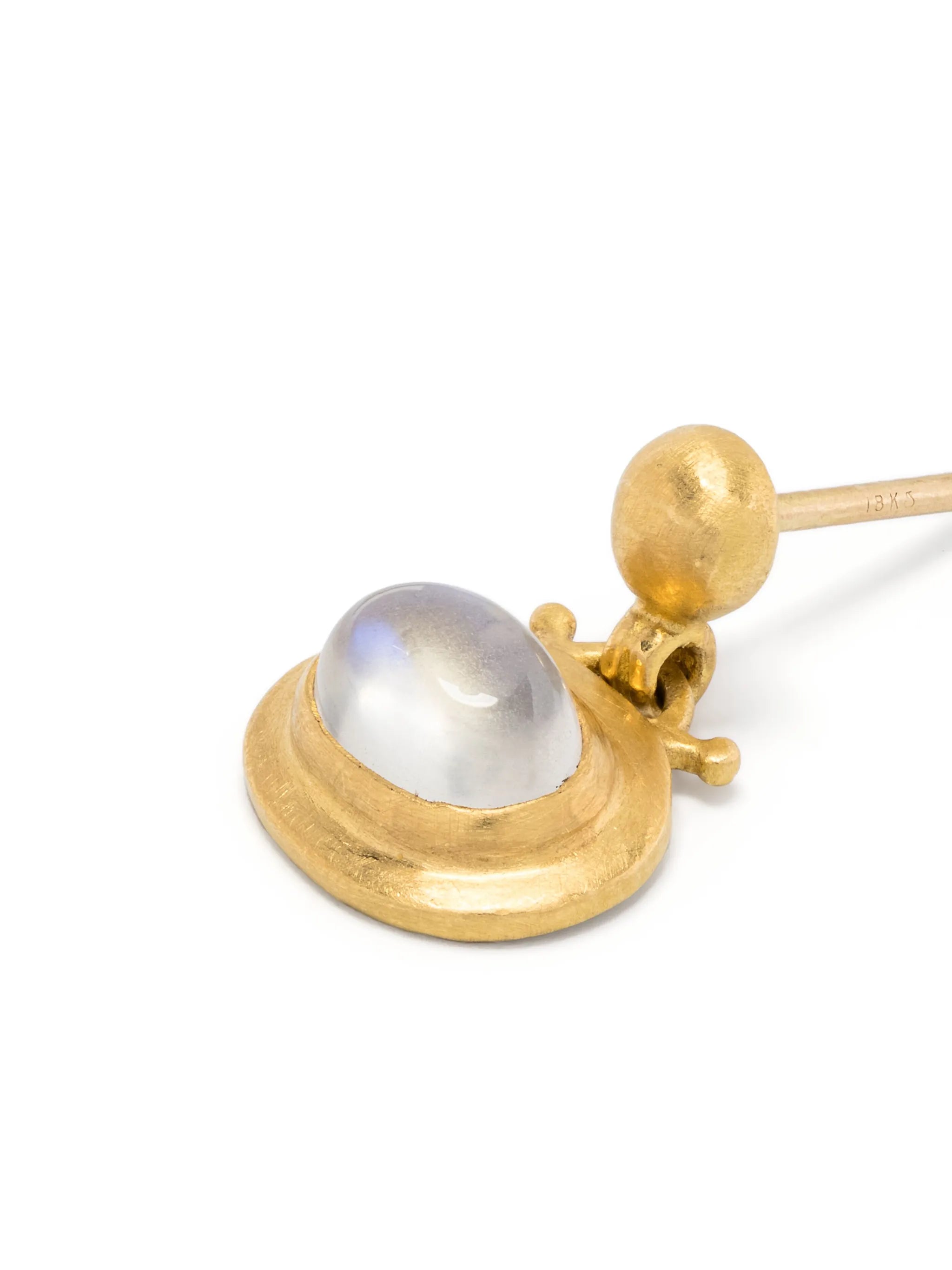 22kt yellow gold moon stone earrings