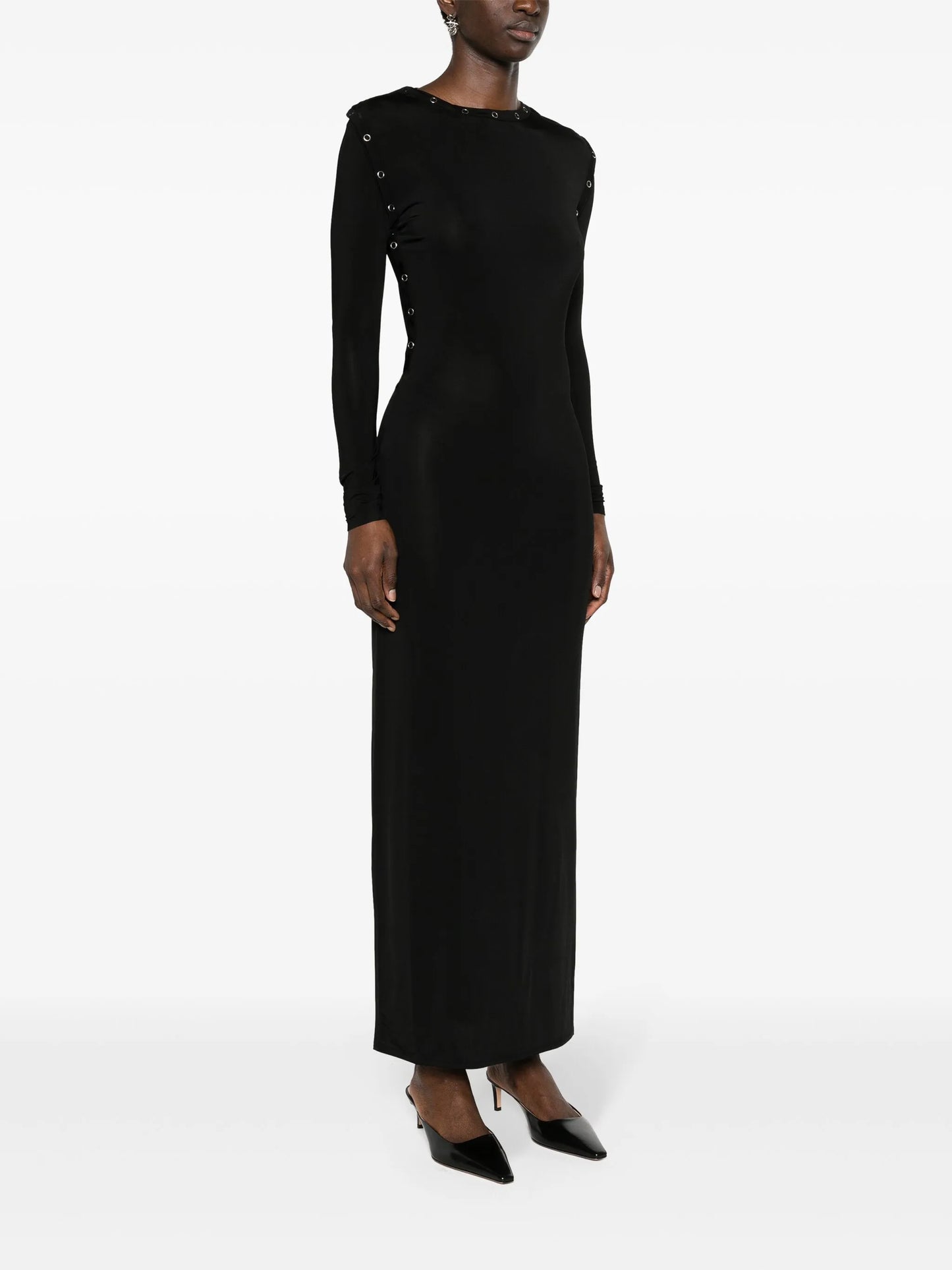 detachable-sleeves maxi dress