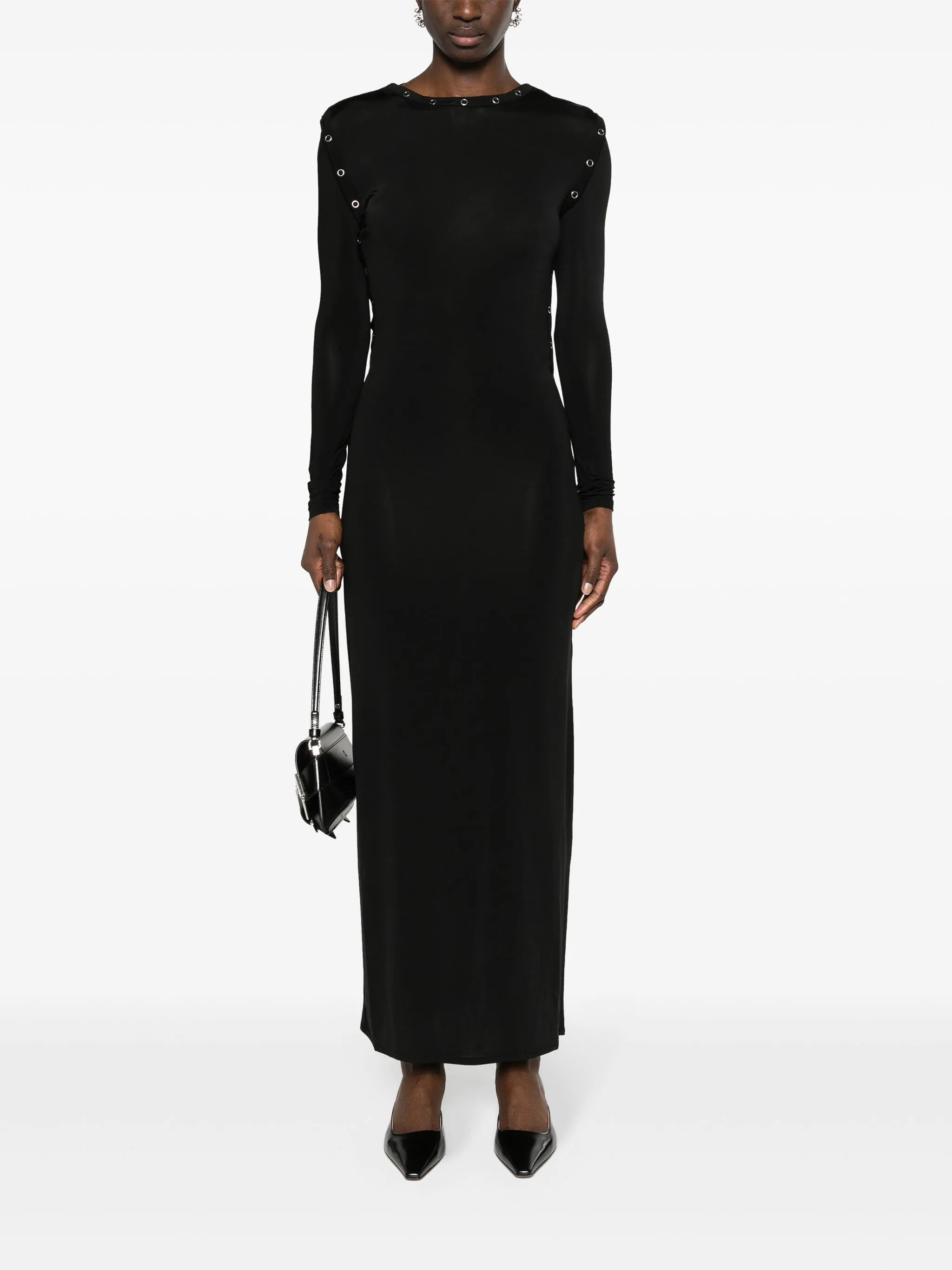 detachable-sleeves maxi dress
