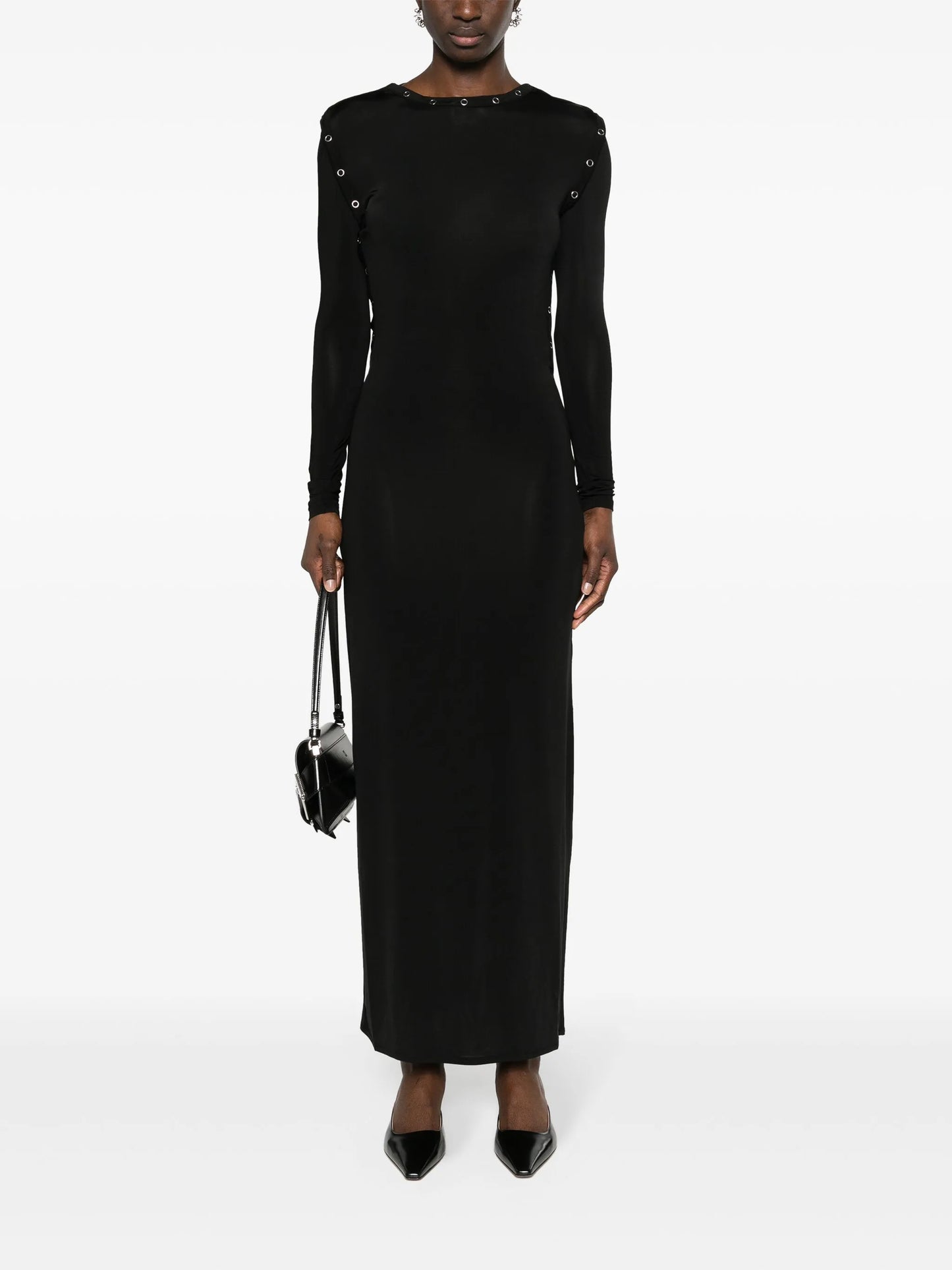 detachable-sleeves maxi dress