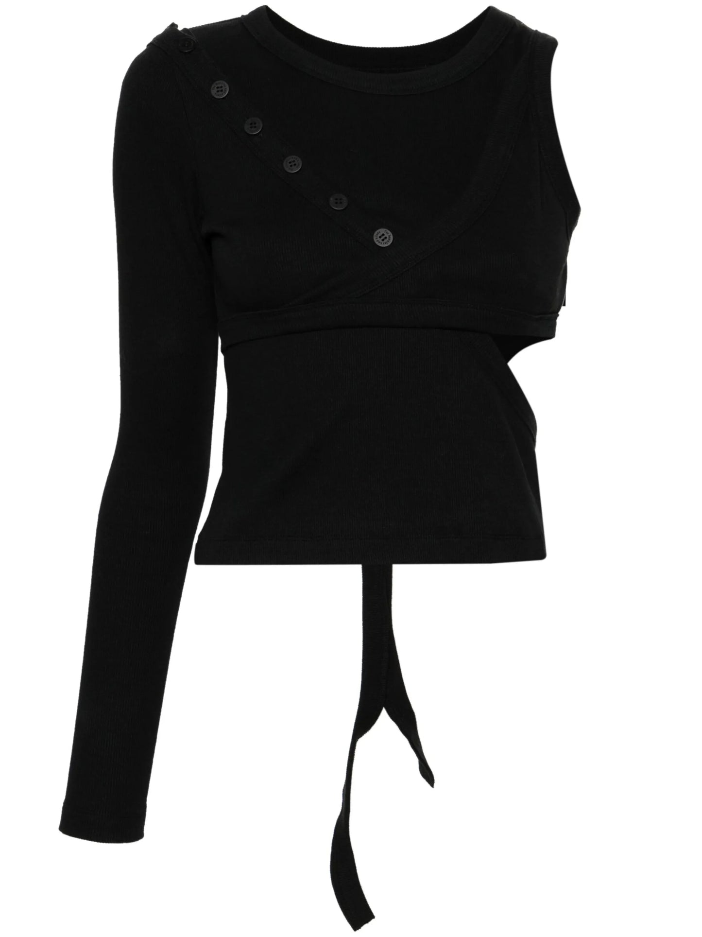 one-shoulder crop top