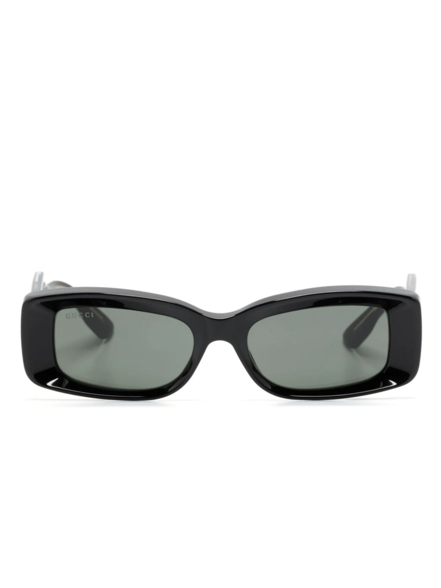 lens-decal rectangle-frame sunglasses