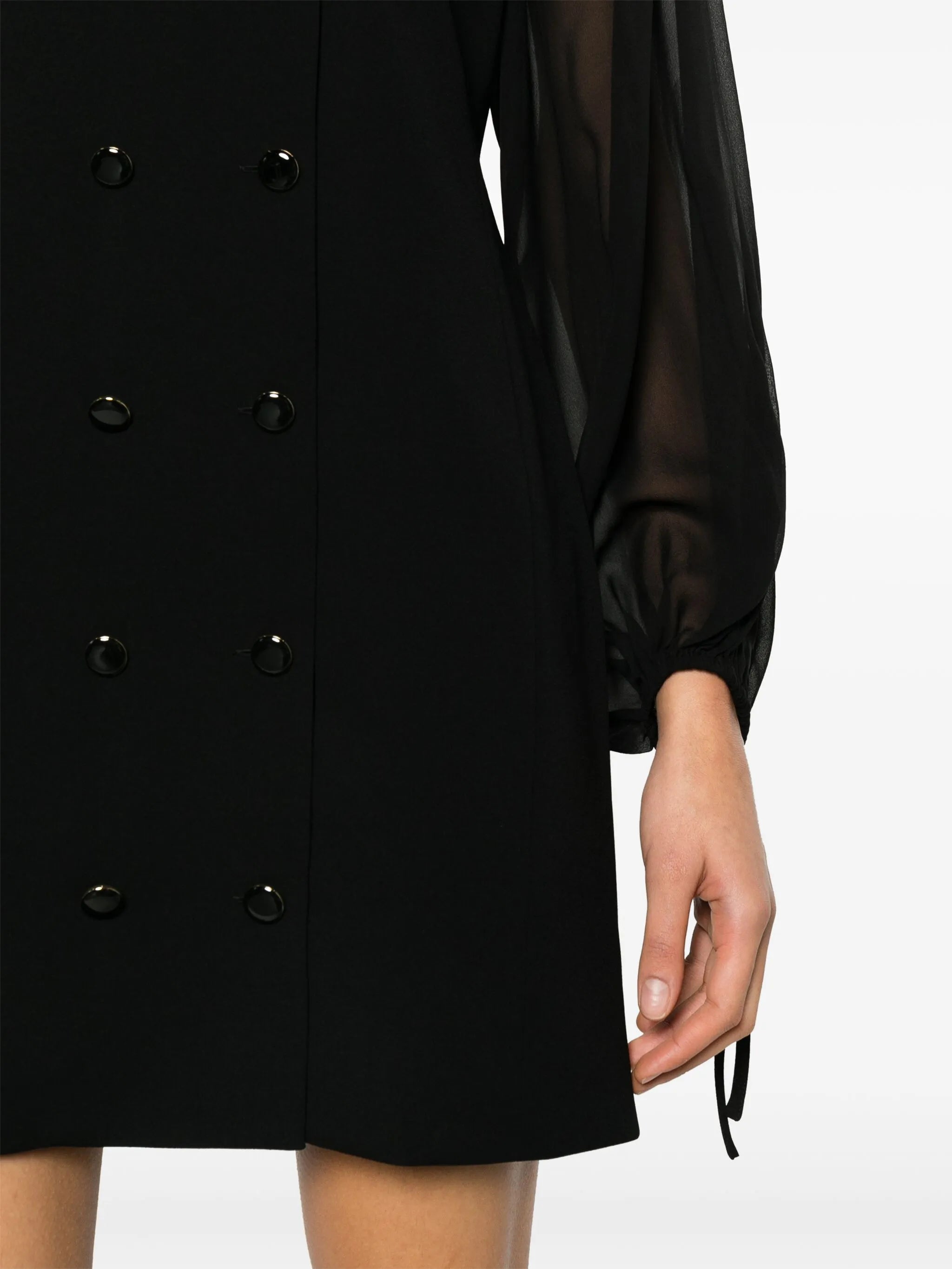 crepe de chine blazer minidress